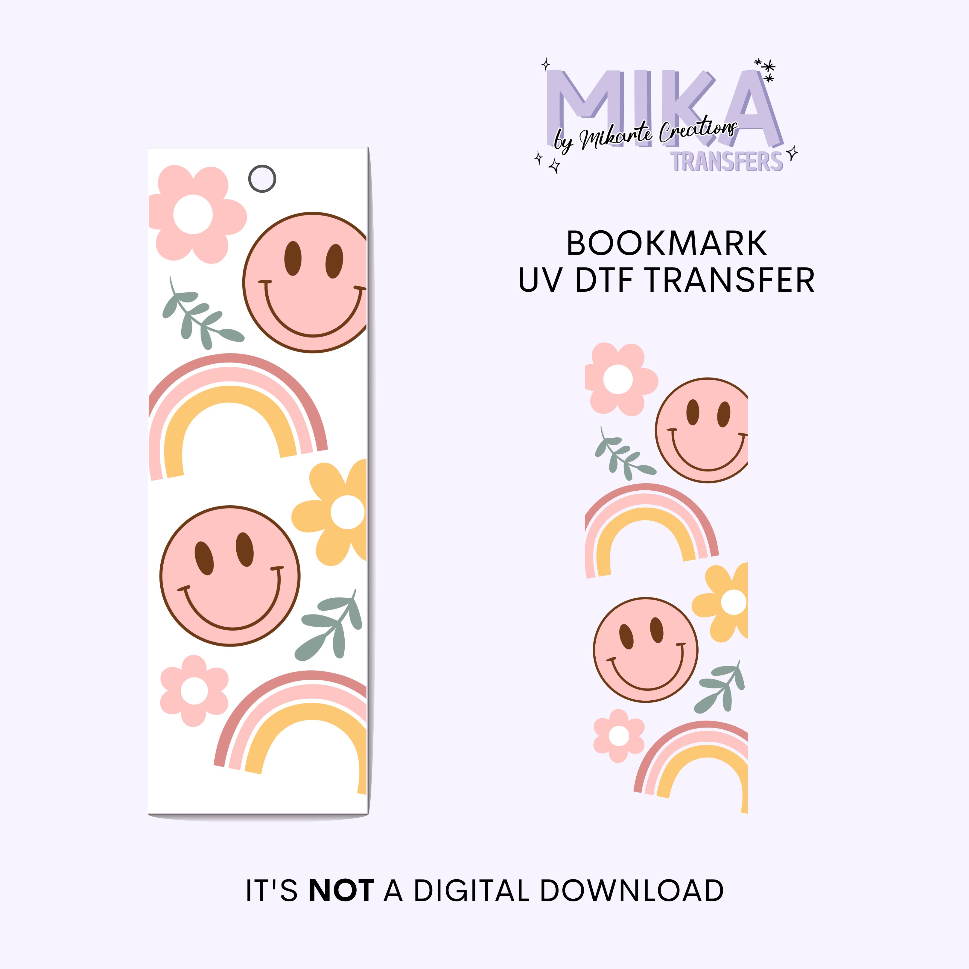 Smiley Floral | Bookmark UV DTF