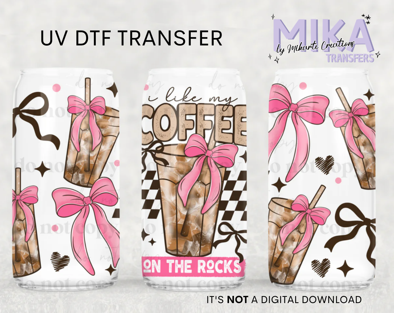 Coffee On the Rocks | UV DTF