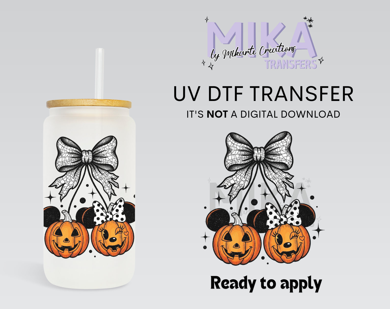 Pumpkin Cherry Mouse | UV DTF Decal