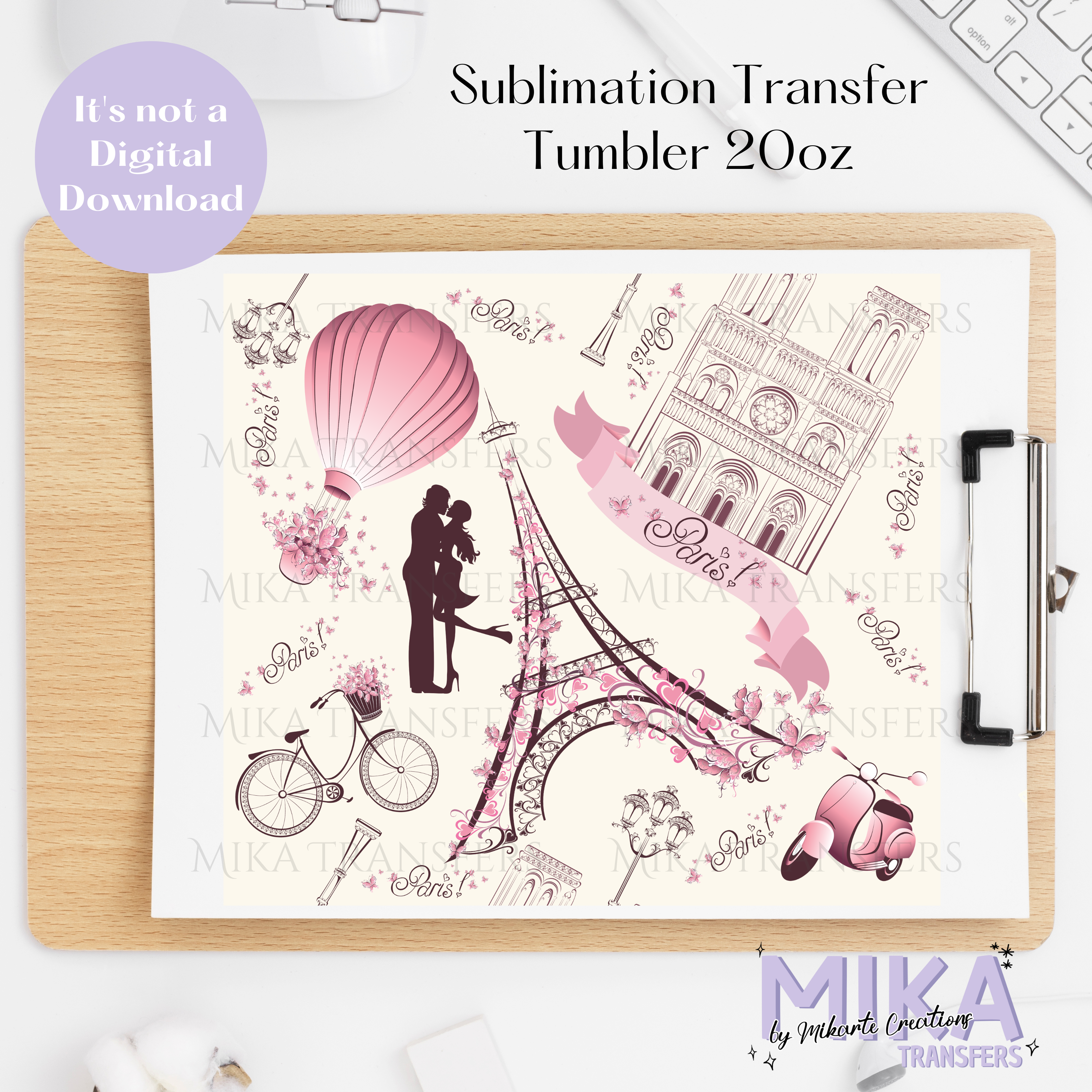 Paris - Tumbler Sublimation Transfer