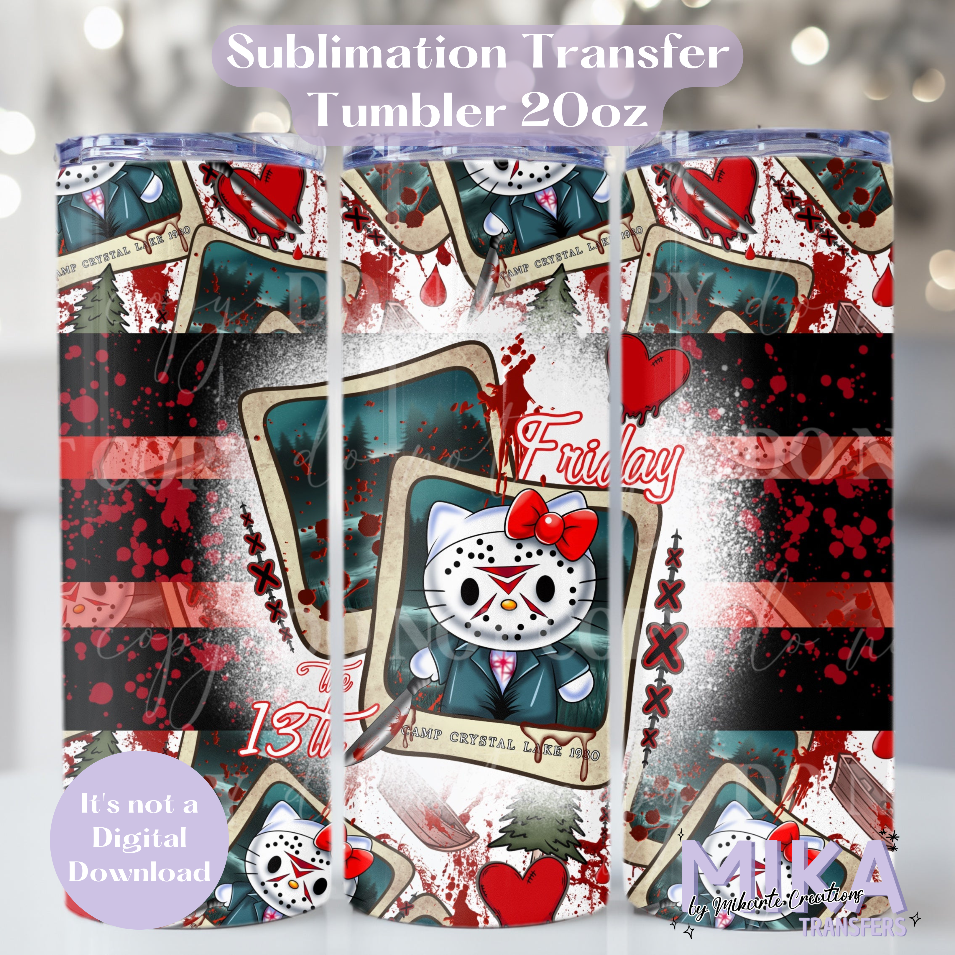 Friday the Hello K! | Tumbler Sublimation Transfer