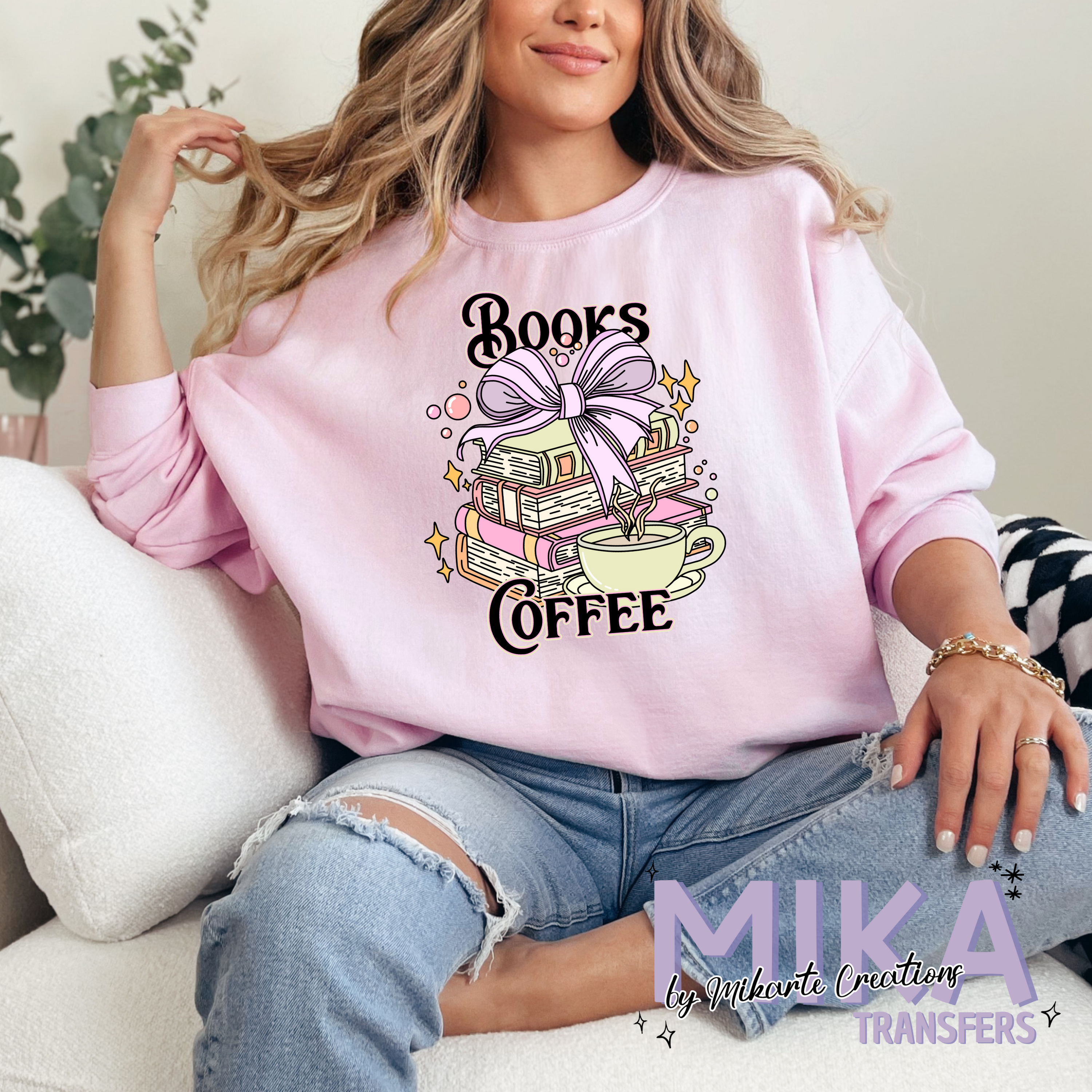 Books Coffee | DTF Transfer