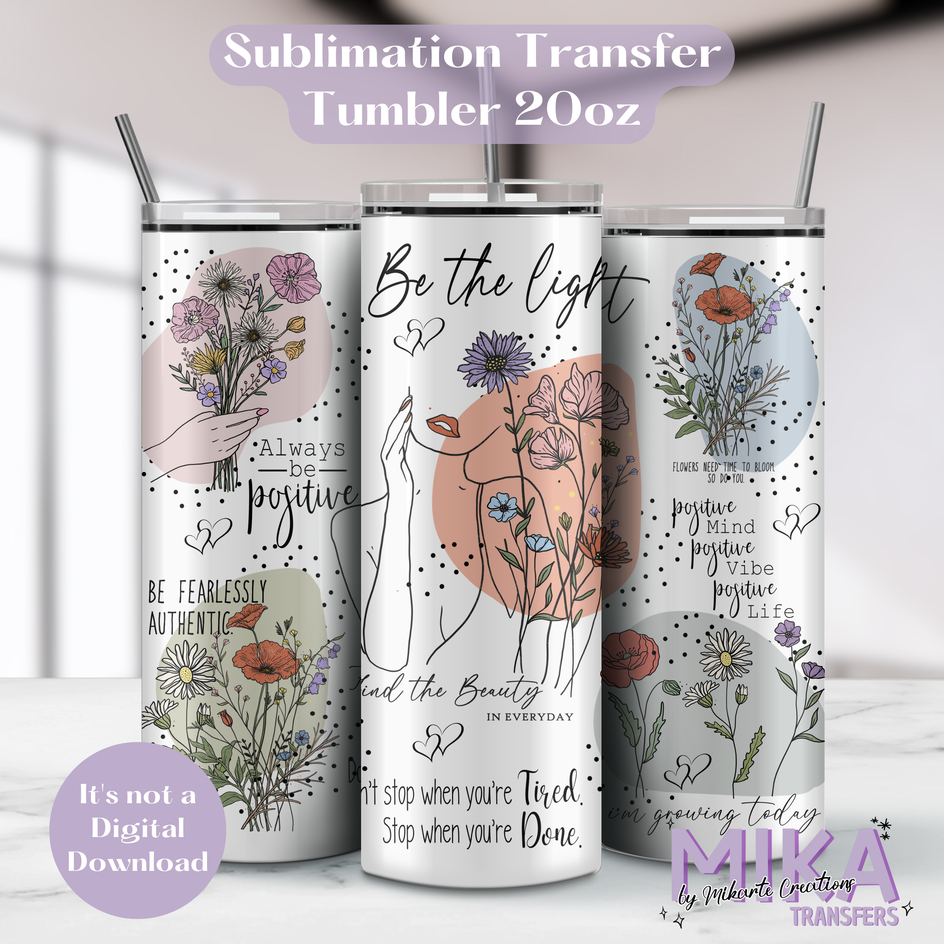 Be the light - Tumbler Sublimation Transfer