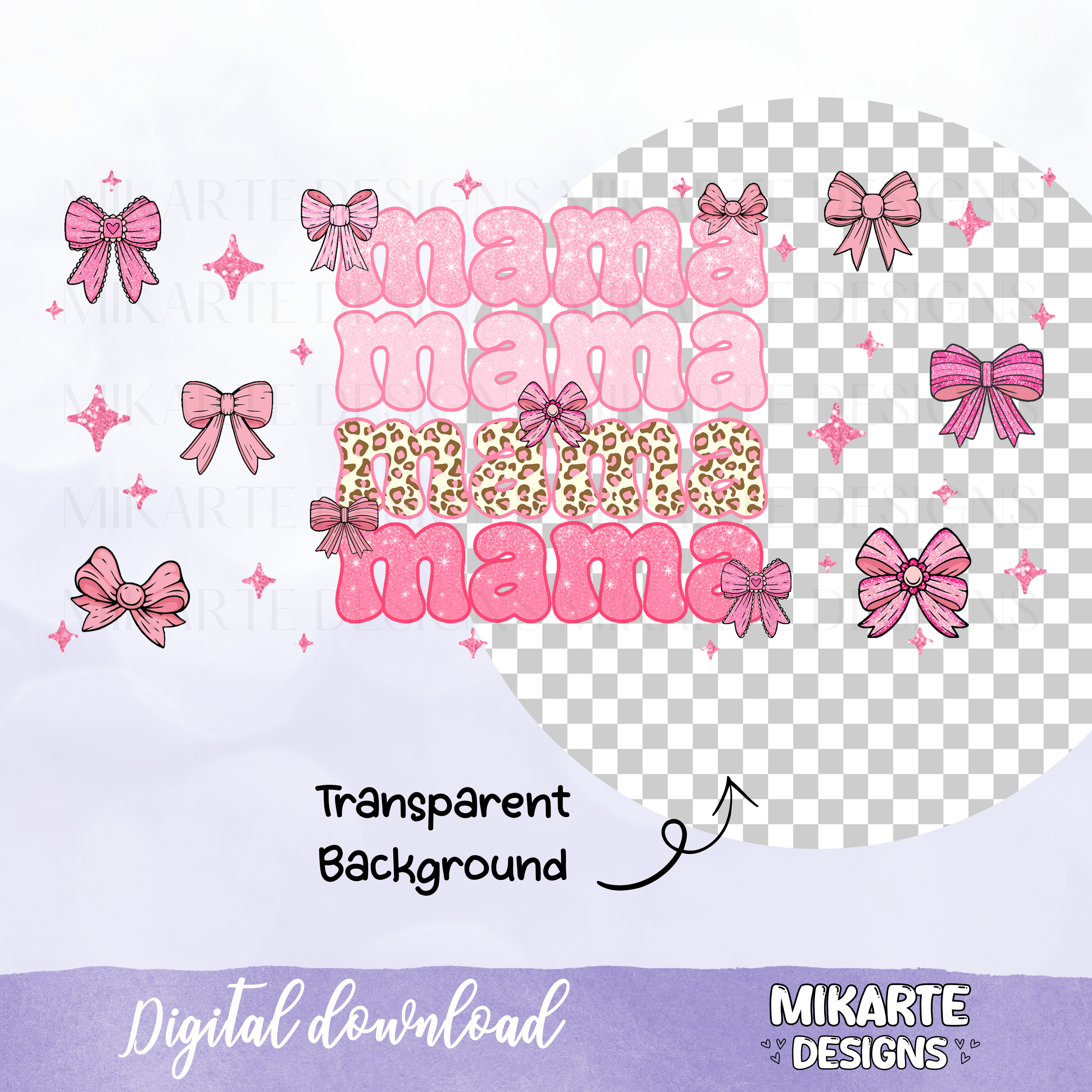 Mama Coquette | 16oz Glass Can PNG Digital Design
