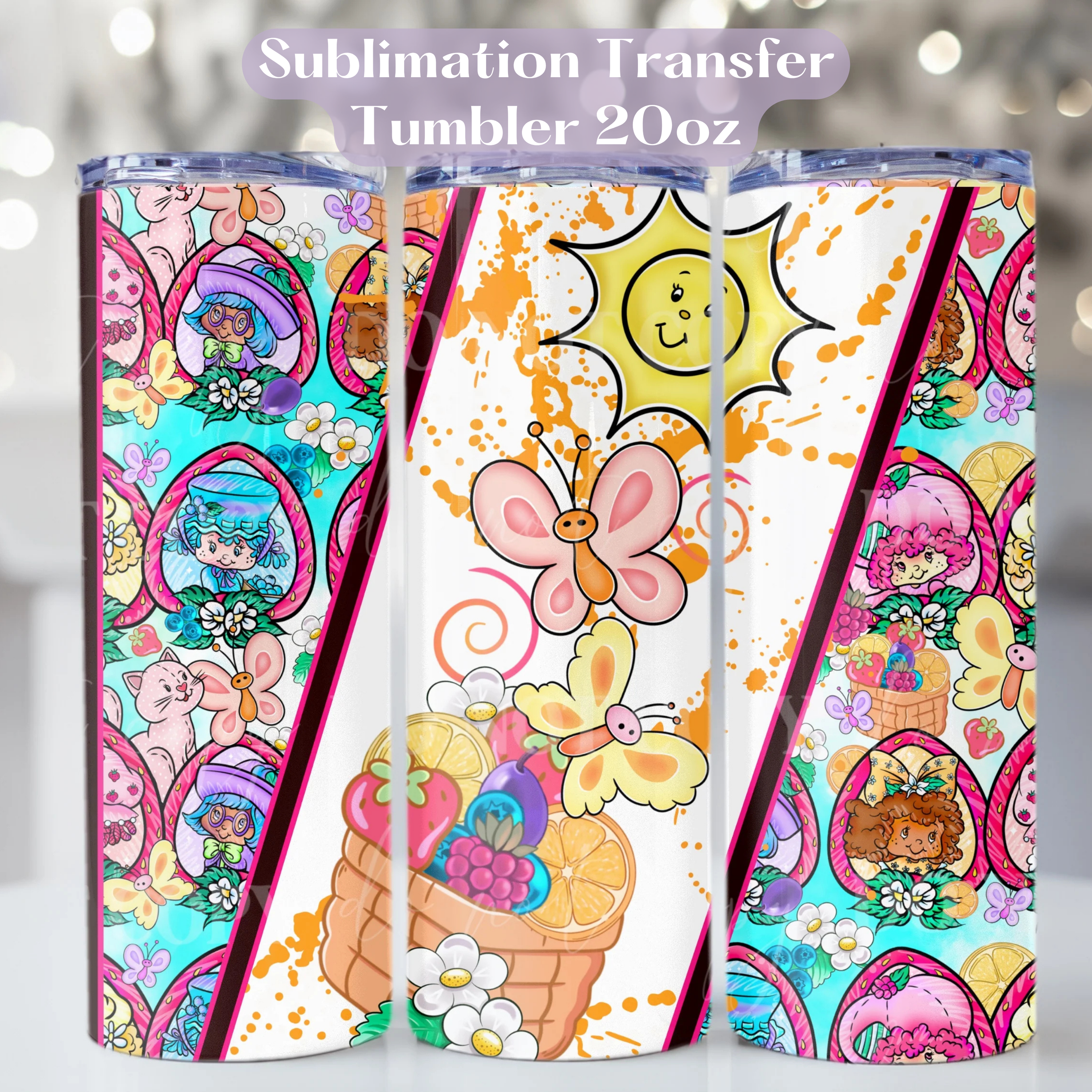 Shortcake and Crew | Tumbler Sublimation Transfer
