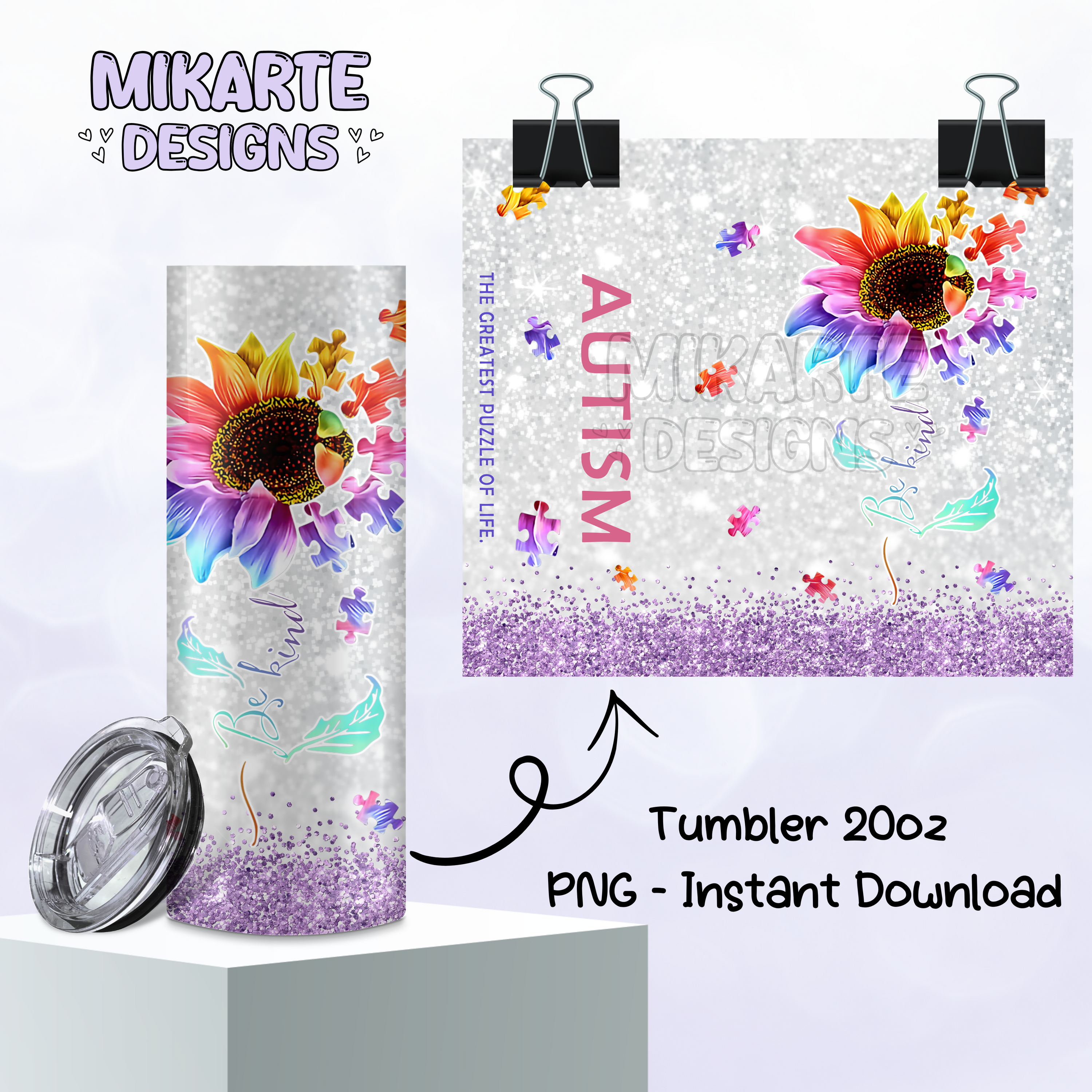 Autismo | Diseño Digital PNG para Tumbler