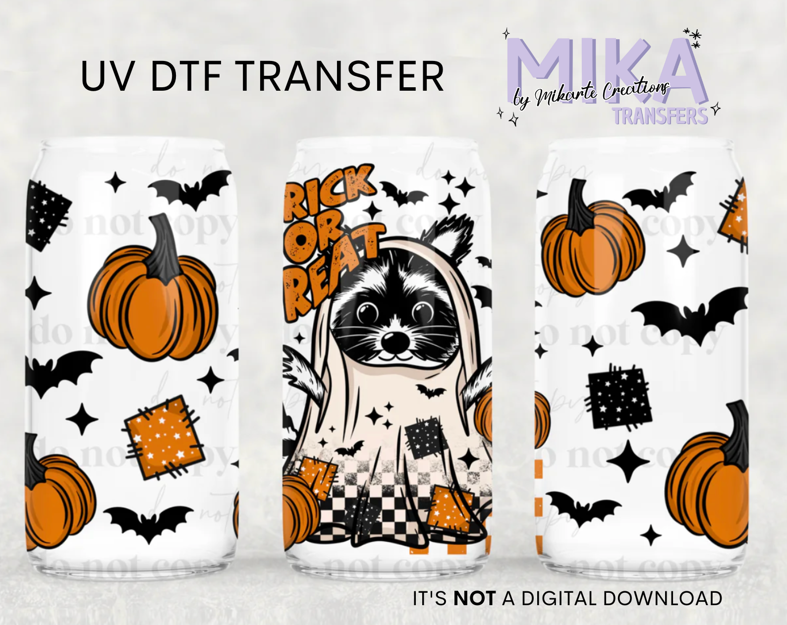 Ghost Racoon | UV DTF