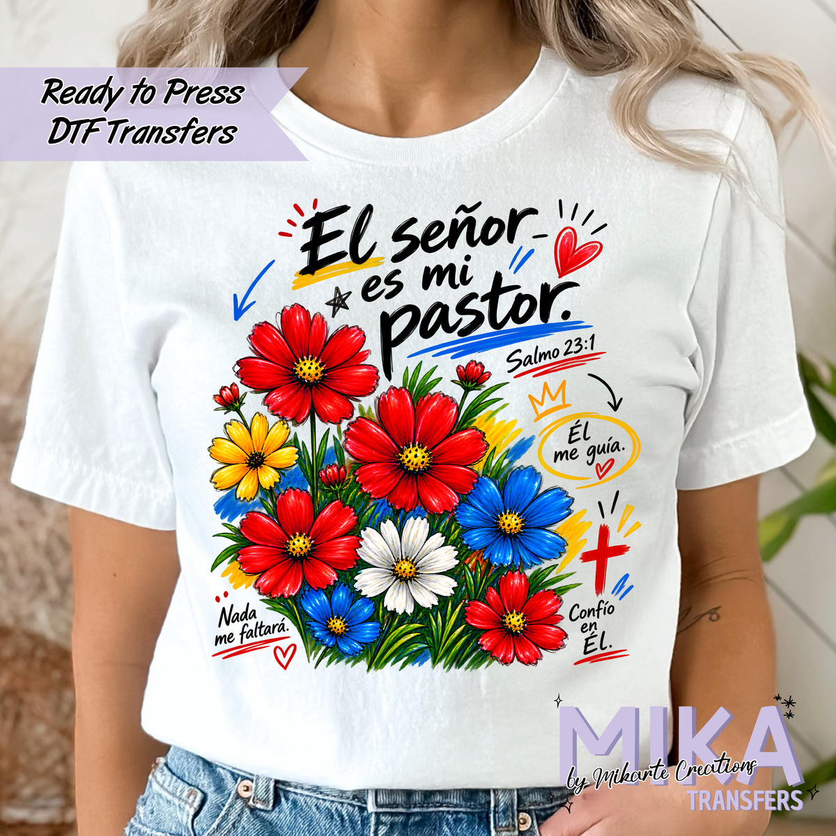El señor es mi pastor | DTF transfers