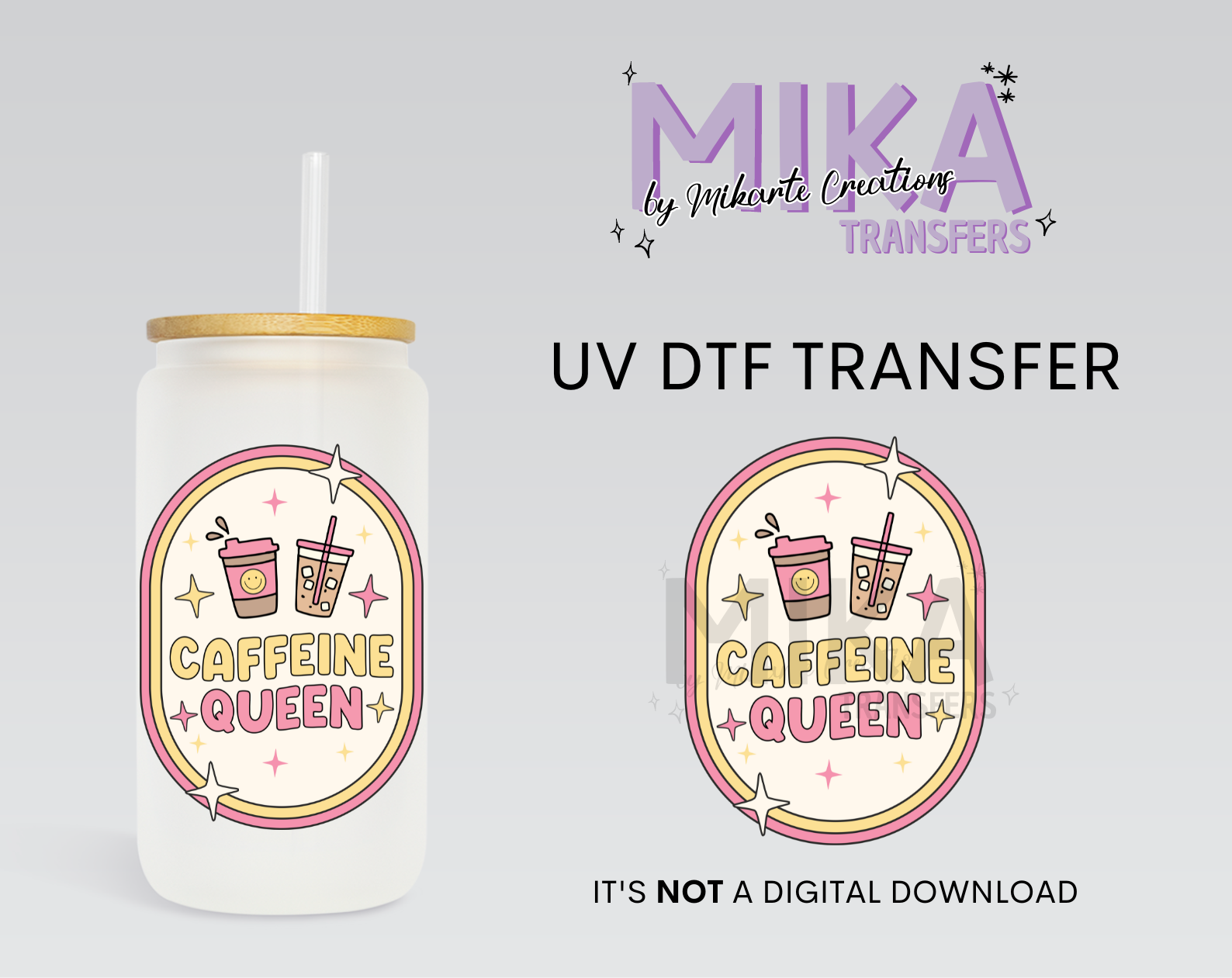 Caffeine Queen | UV DTF Decal