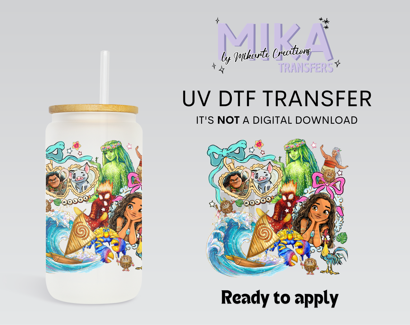 Moana locket | UV DTF Decal