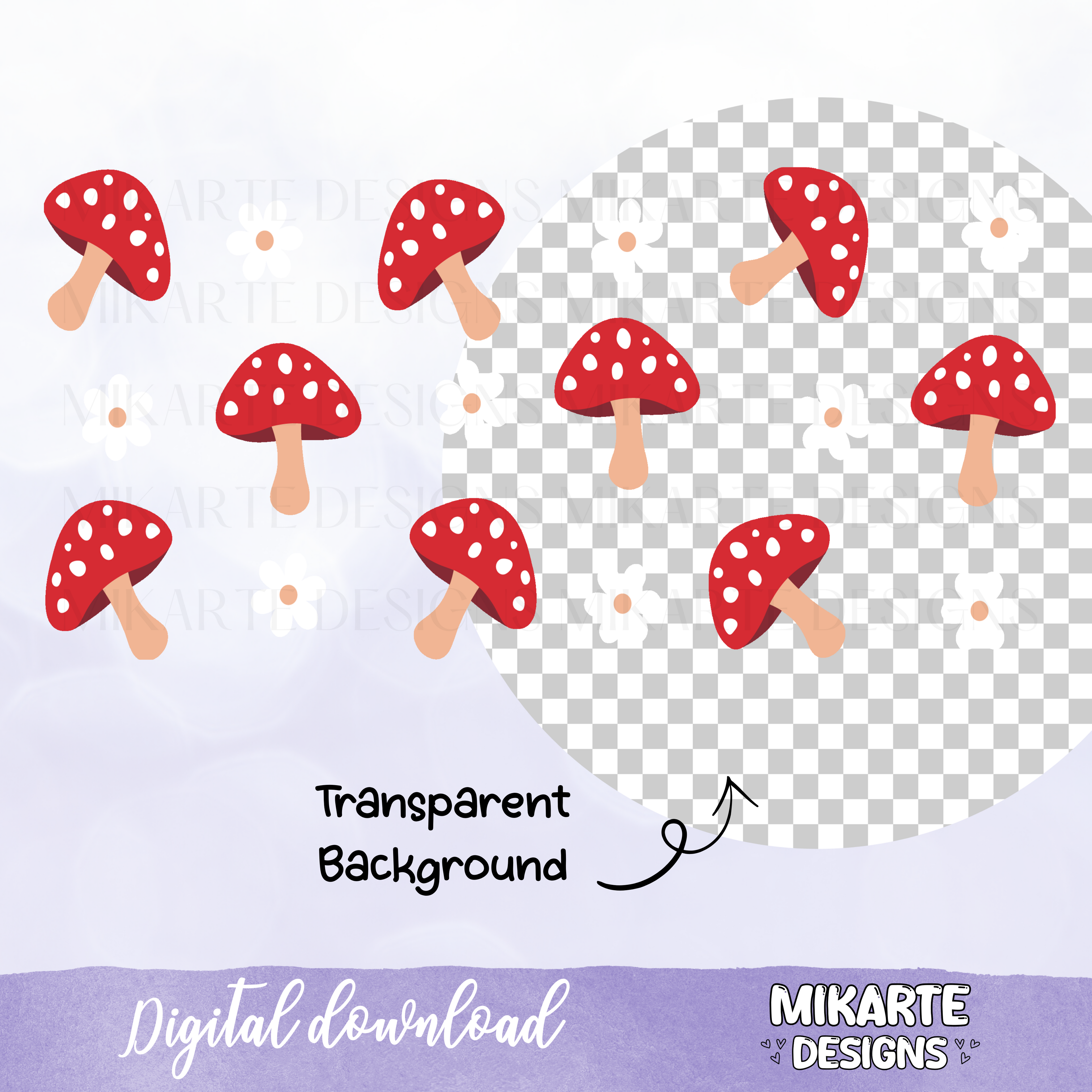 Musroom | 16oz Glass Can PNG Digital Design