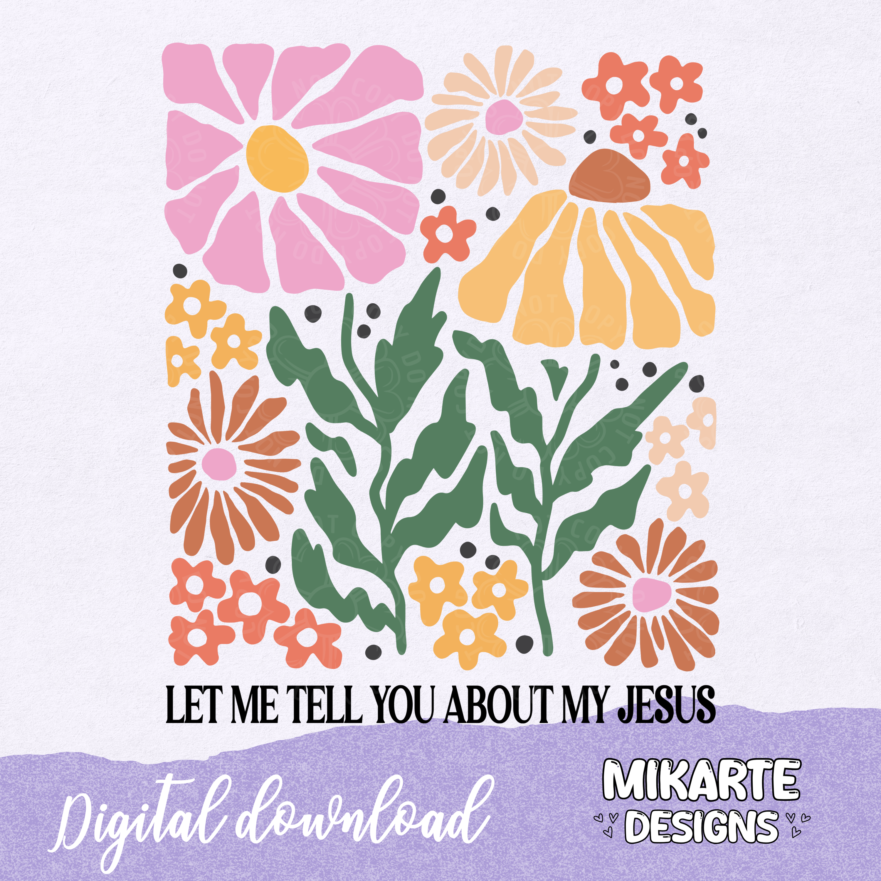 Déjame contarte sobre mi Jesús | Diseño digital PNG