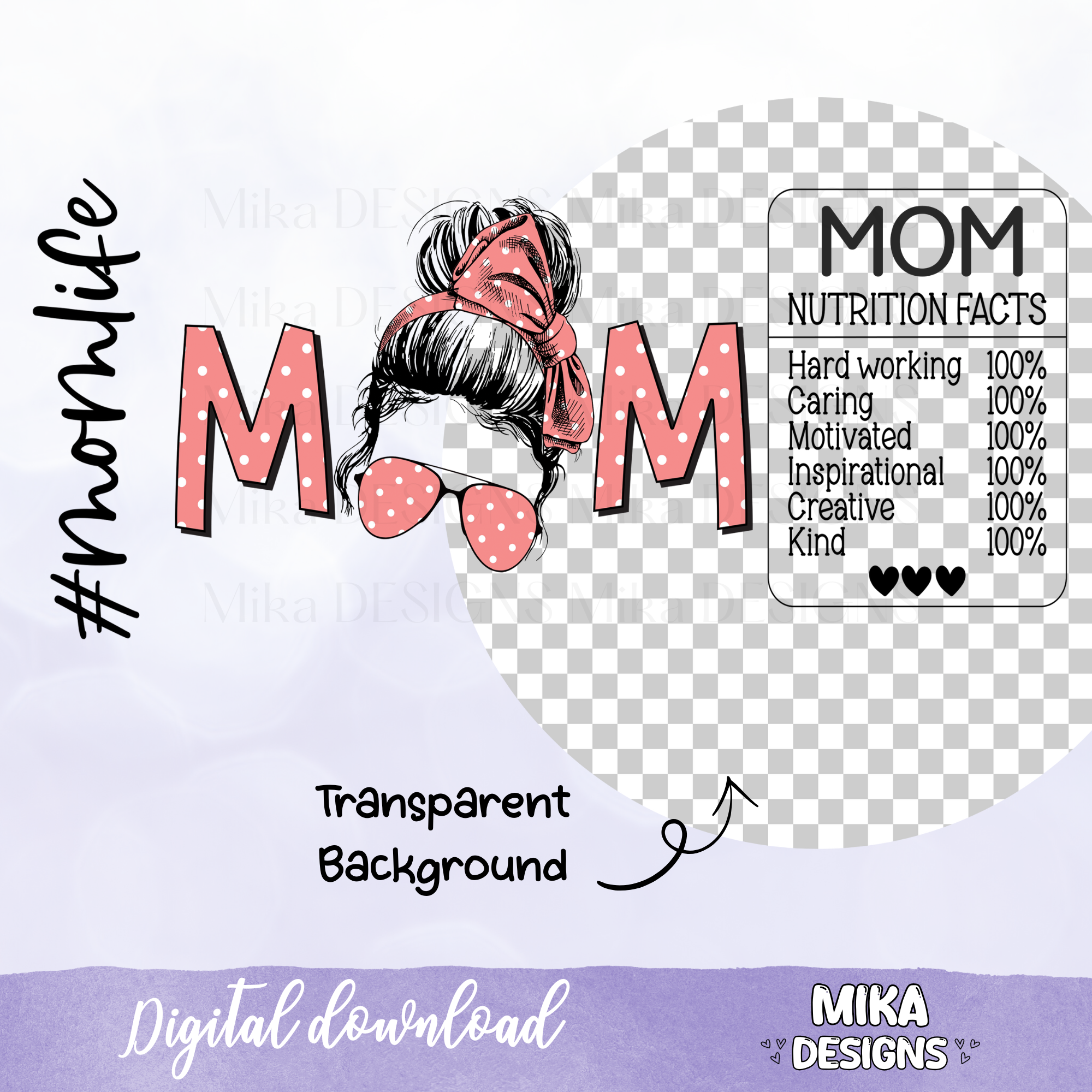 Mom | 16oz Glass Can PNG Digital Design