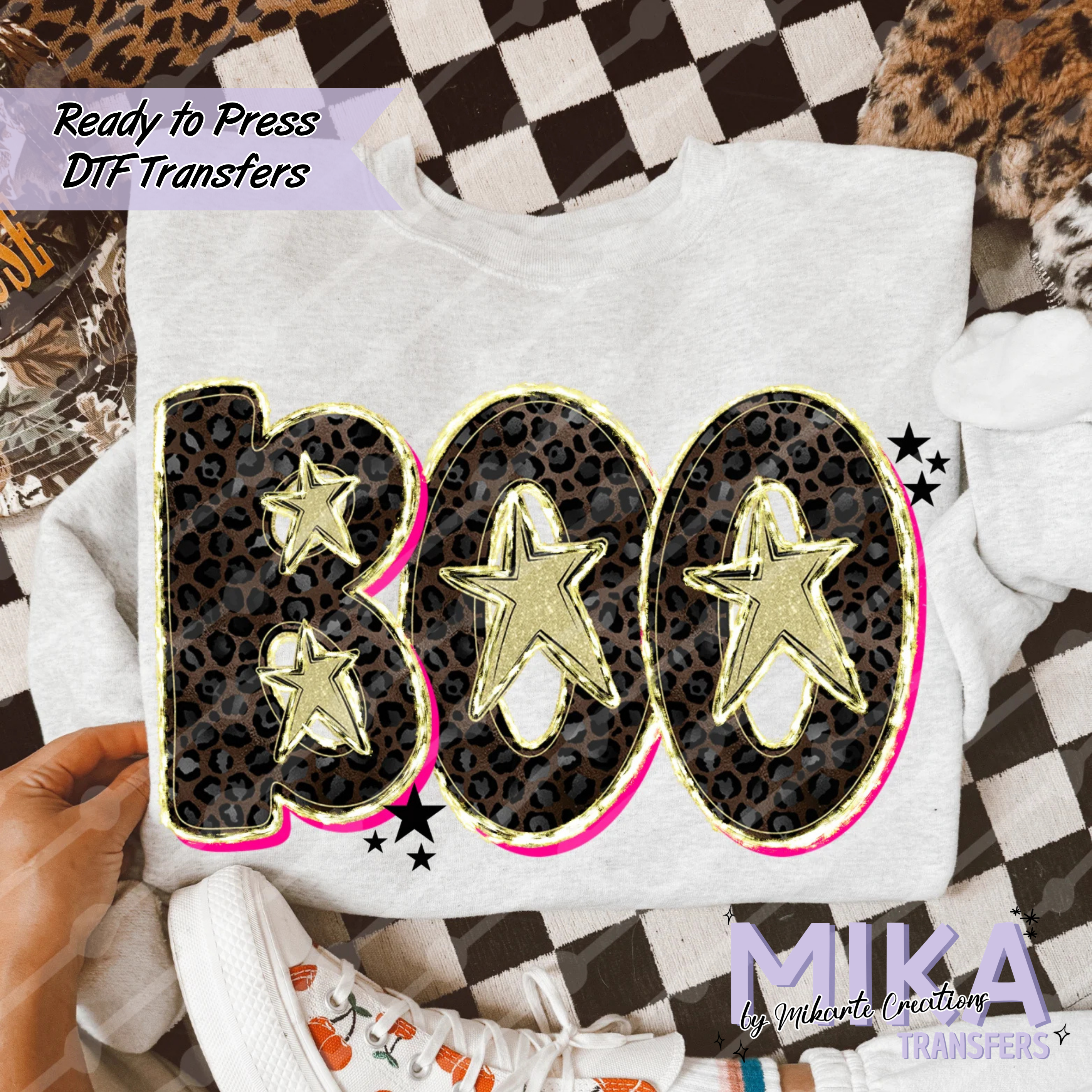 Boo Leopard | DTF Transfer