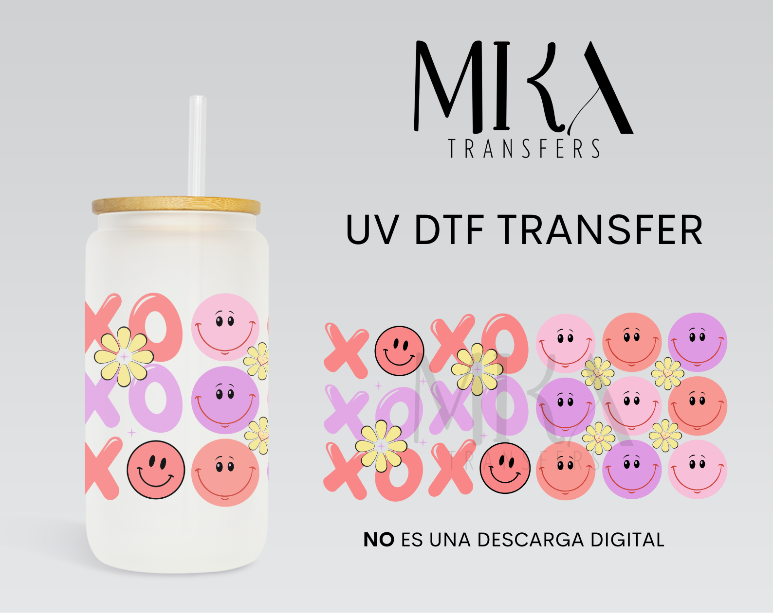 XOXO & Happy Face | UV DTF Wrap