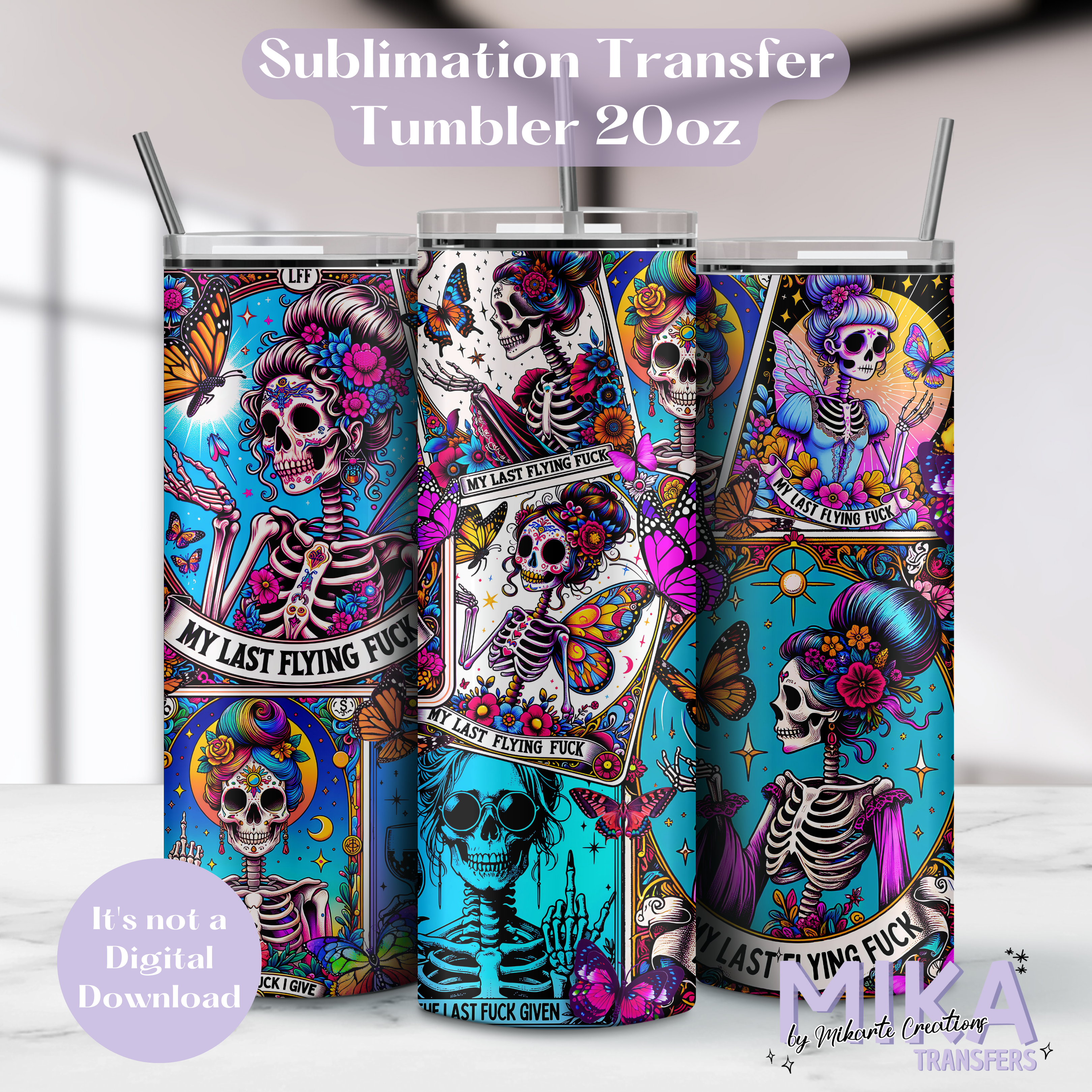 Flying Fuck - Tumbler Sublimation Transfer