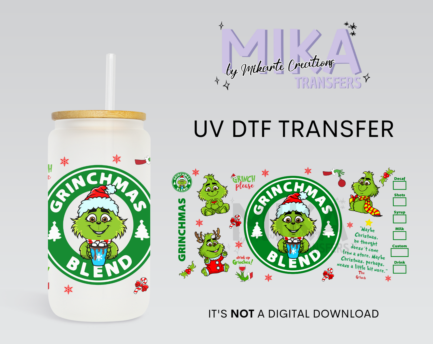Grinchmas Blend | UV DTF Wrap
