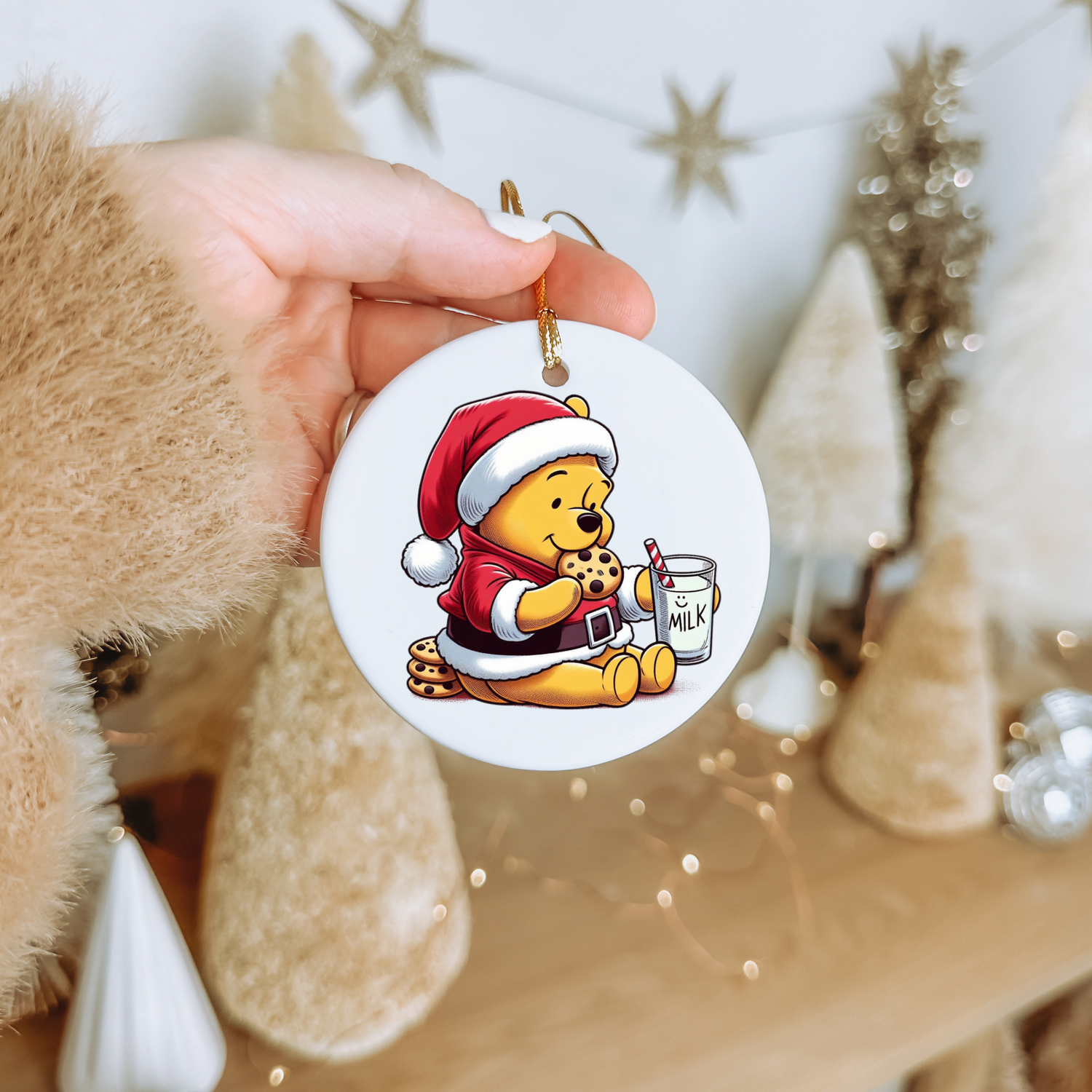 Bear at Christmas | Ornament UV DTF Sticker