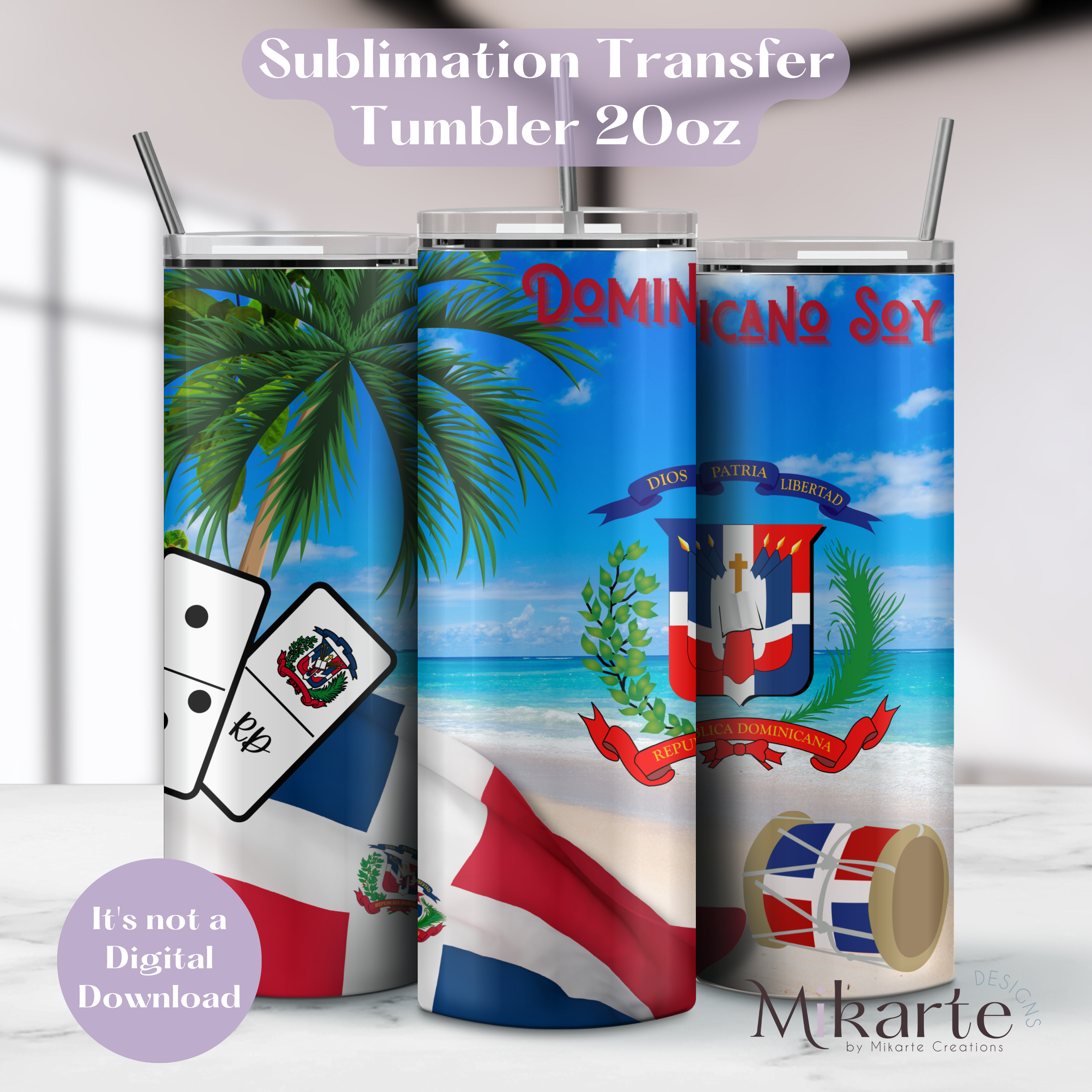 Dominicano Soy - Tumbler Sublimation Transfer