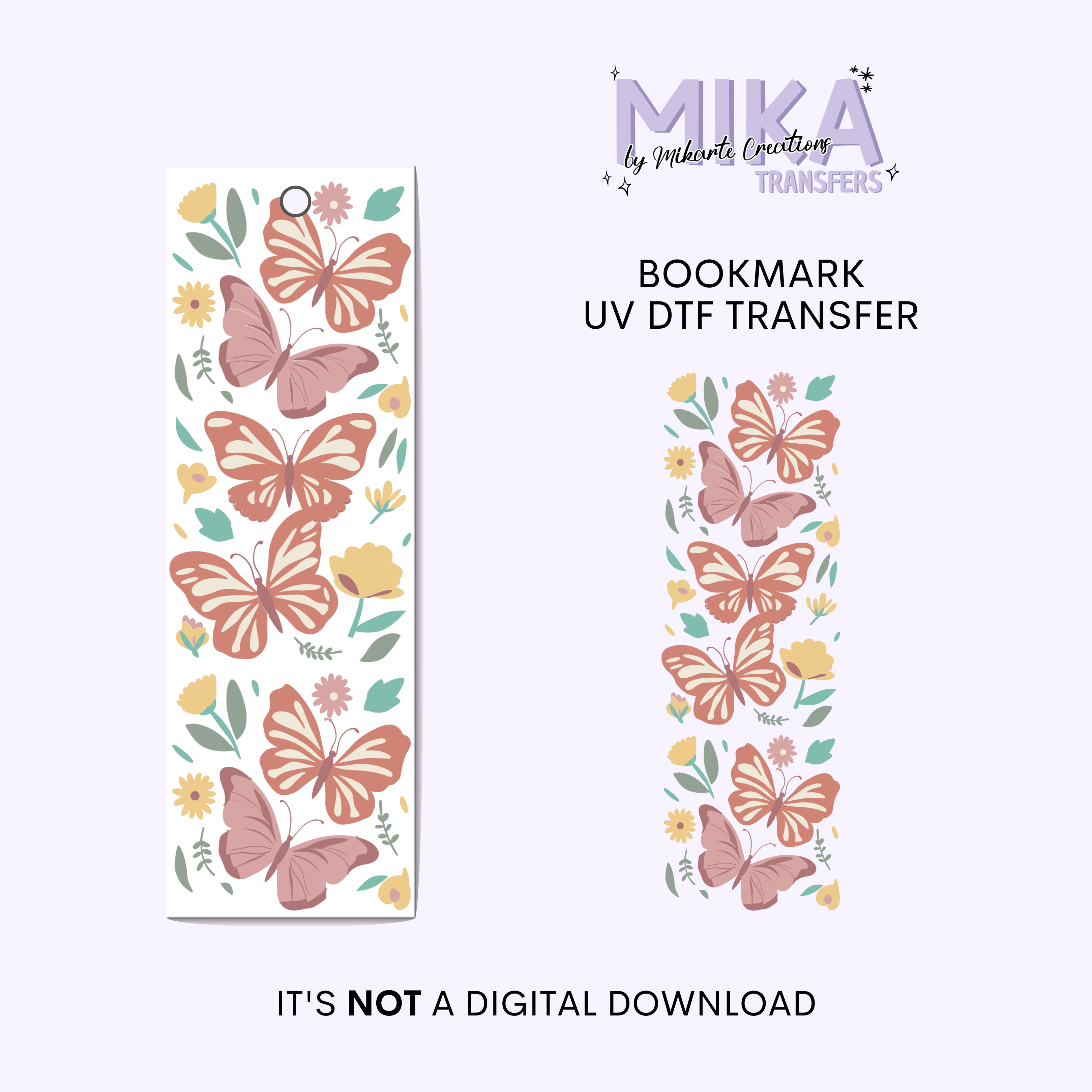 Butterflies | Bookmark UV DTF