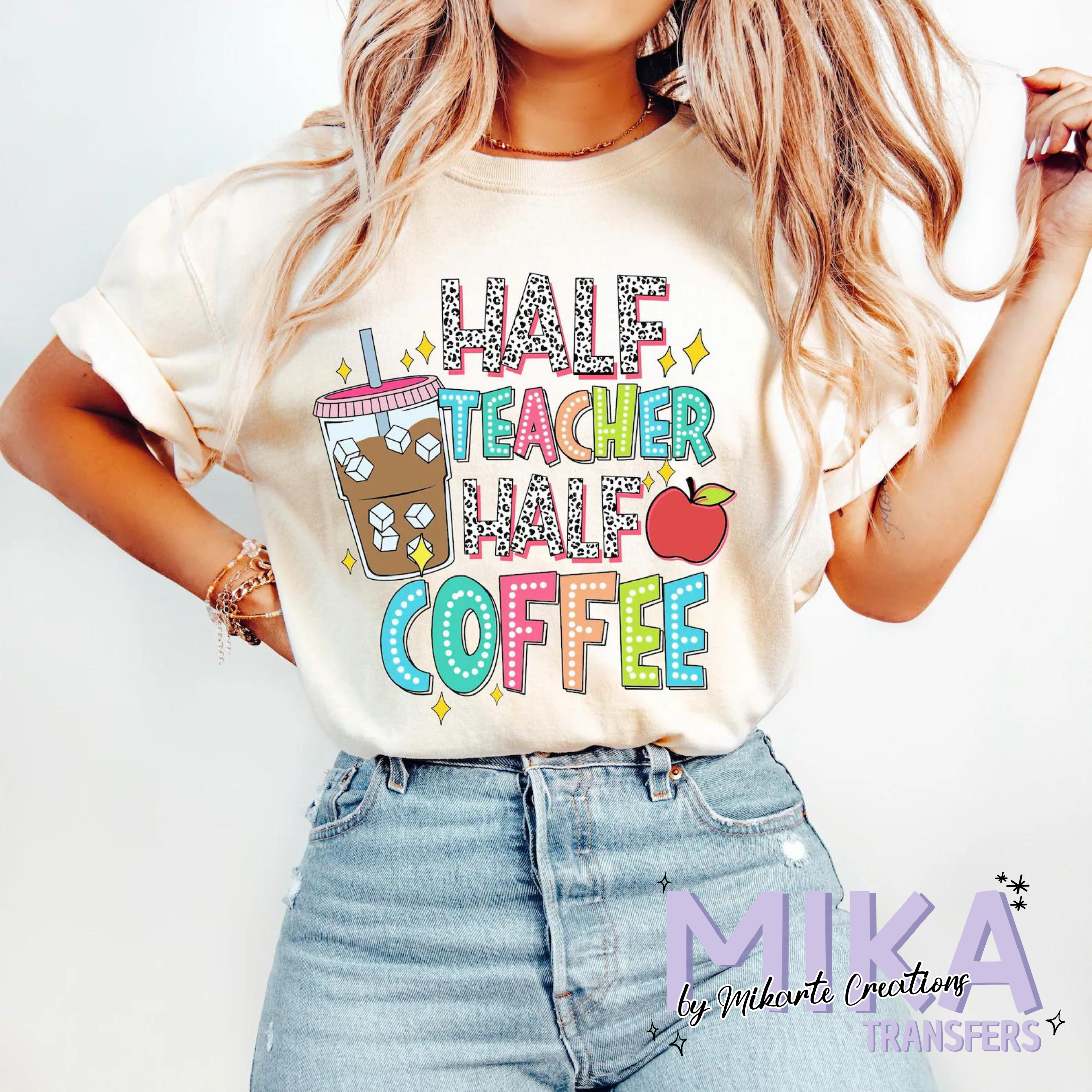 Half teacher half coffee | DTF Transfer