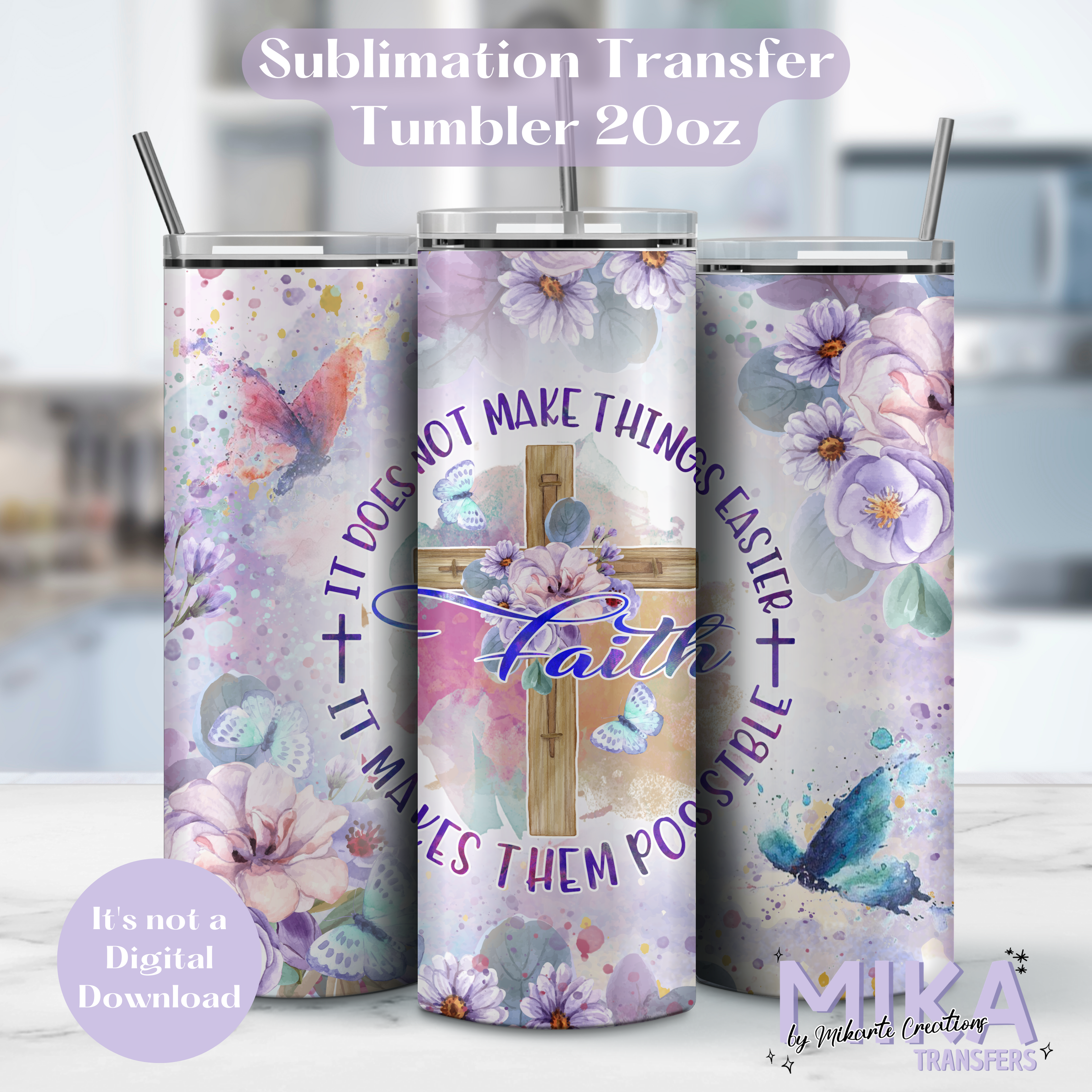 Faith | Tumbler Sublimation Transfer