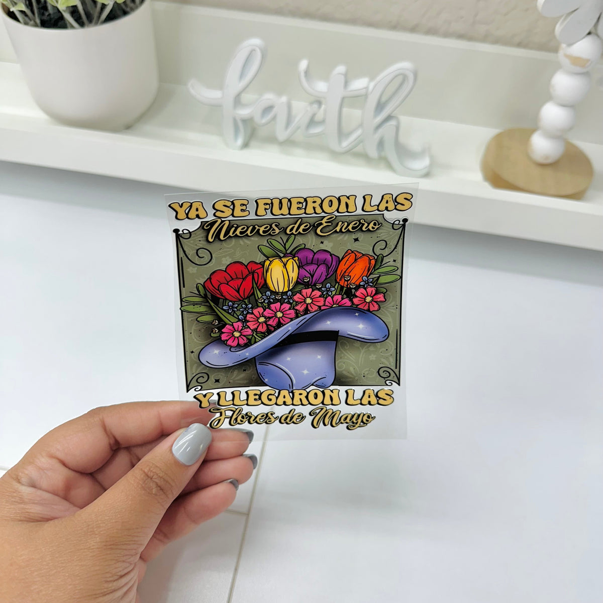 Flores de Mayo | Calcomanía UV DTF