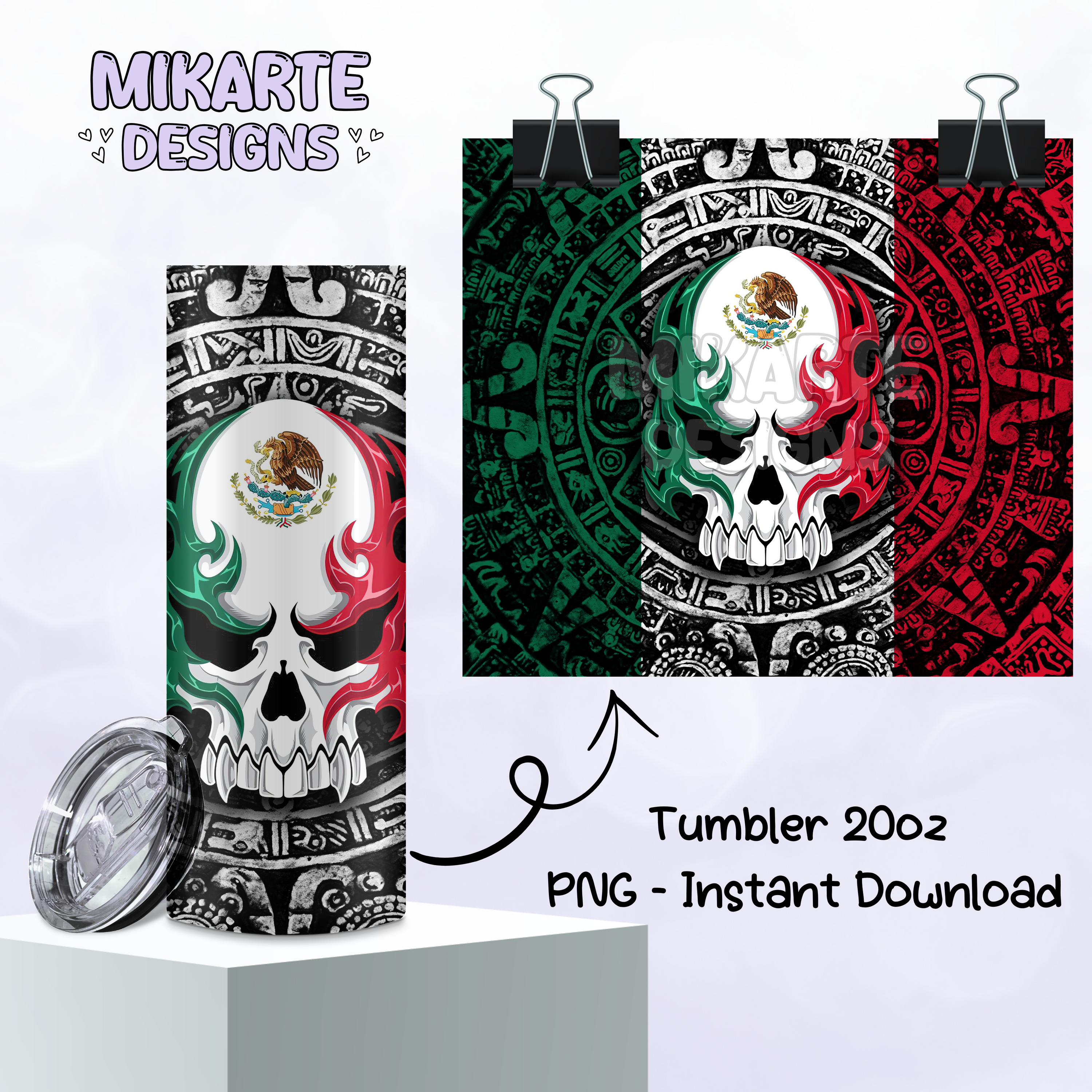 México | Diseño Digital PNG para Vaso Térmico