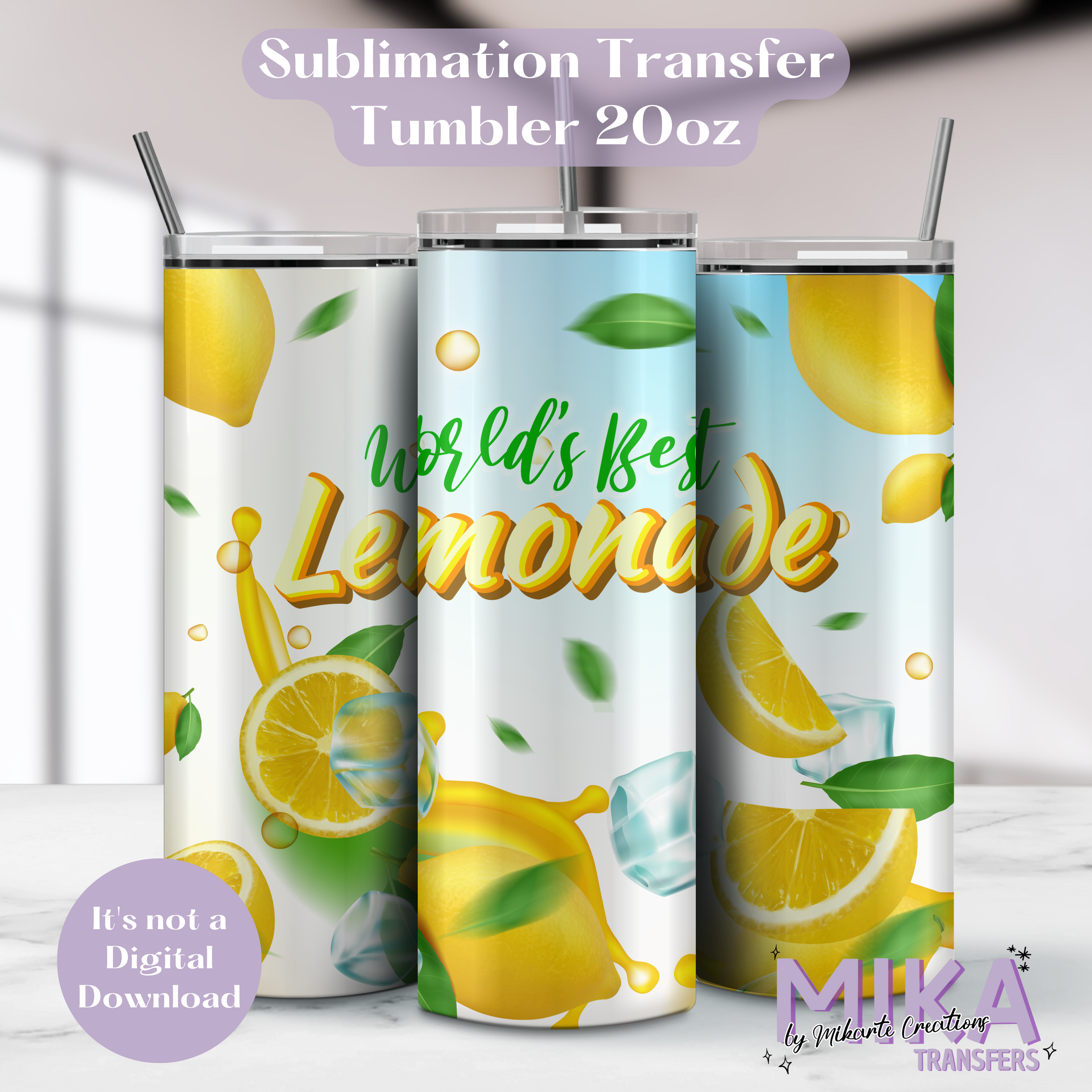 Lemonade | Tumbler Sublimation Transfers