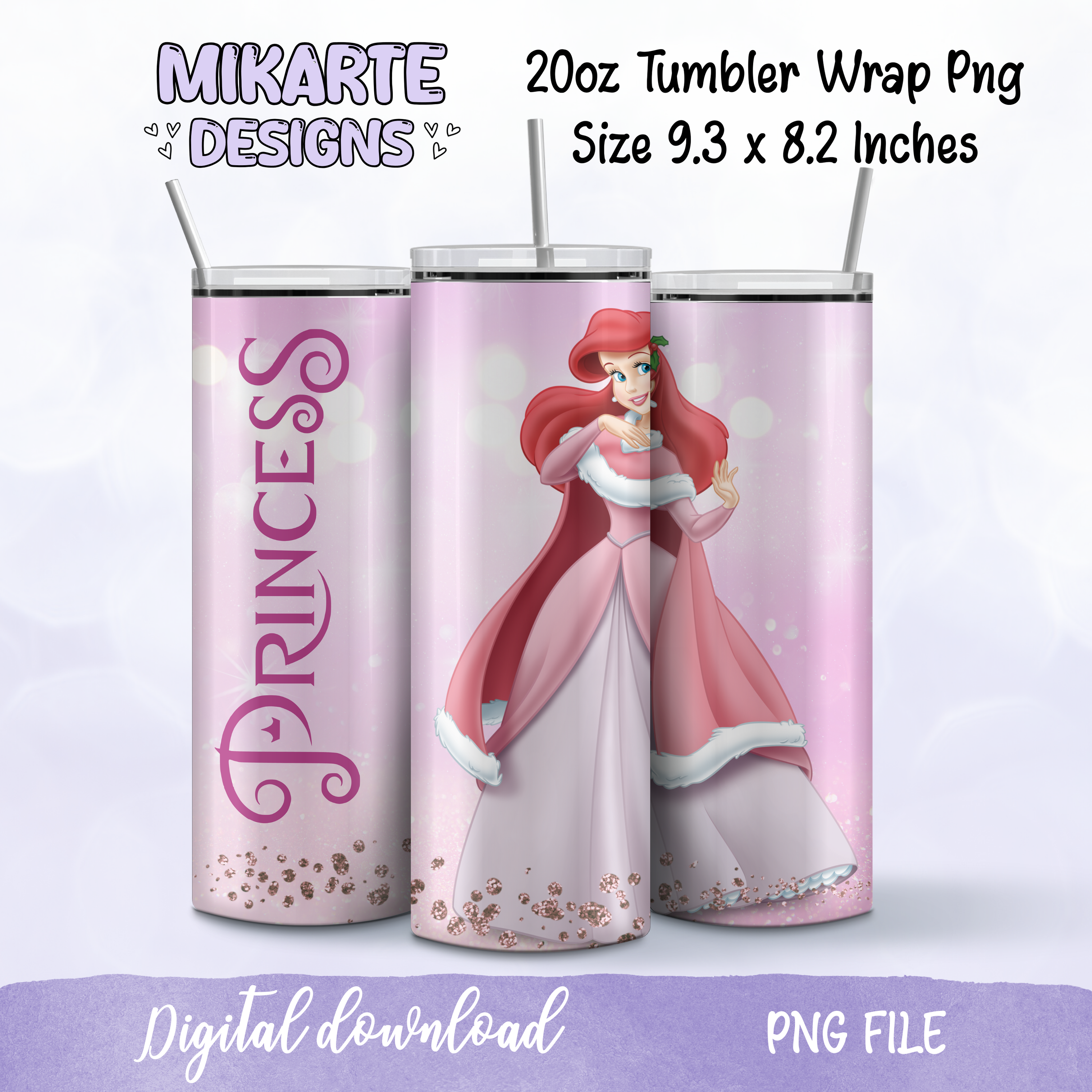 Princesa | Diseño digital PNG para vaso térmico