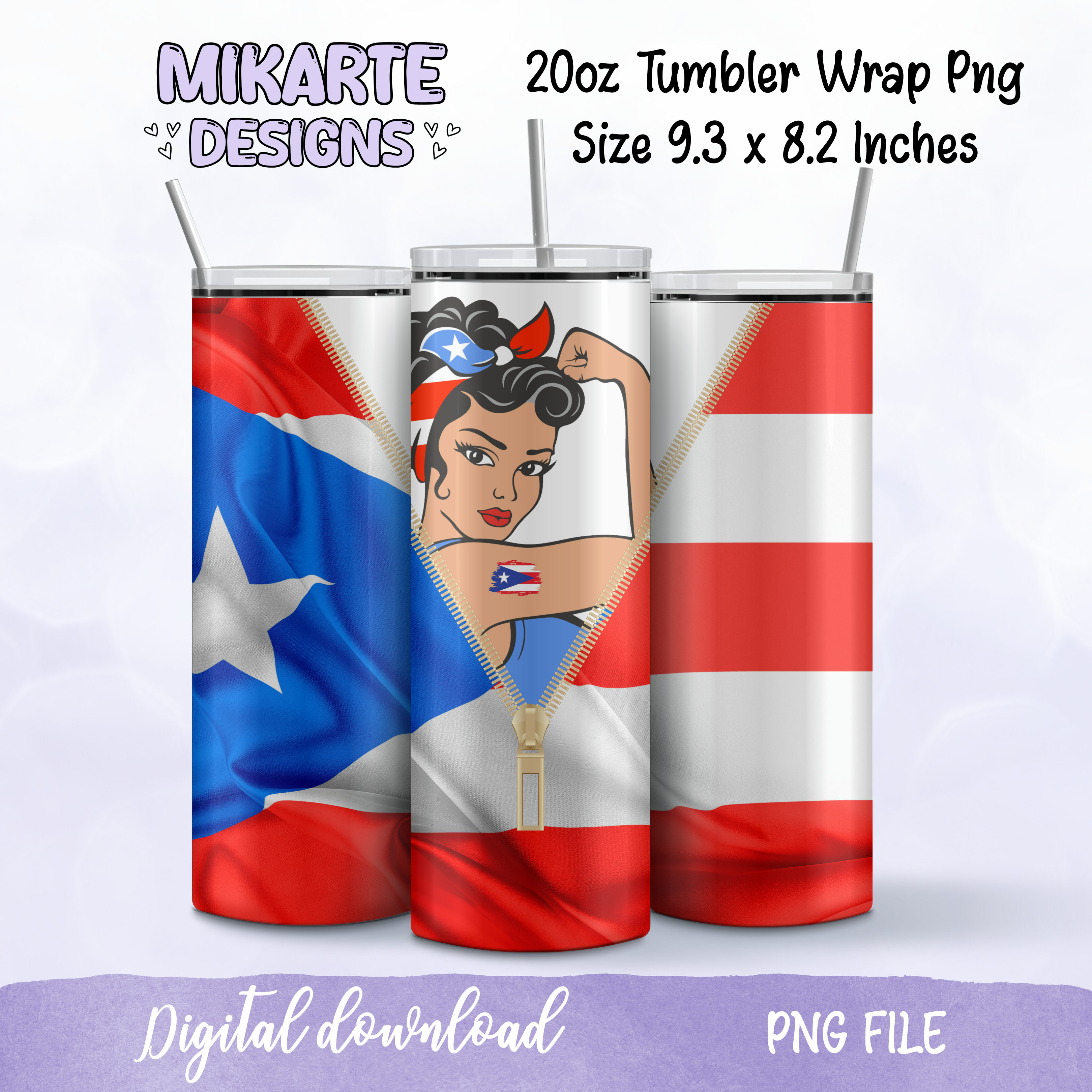 Chica Boricua | Tumbler PNG Digital Design
