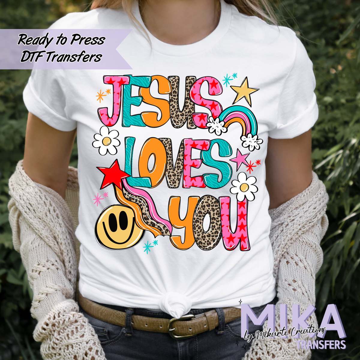 Jesus loves you | DTF transfers