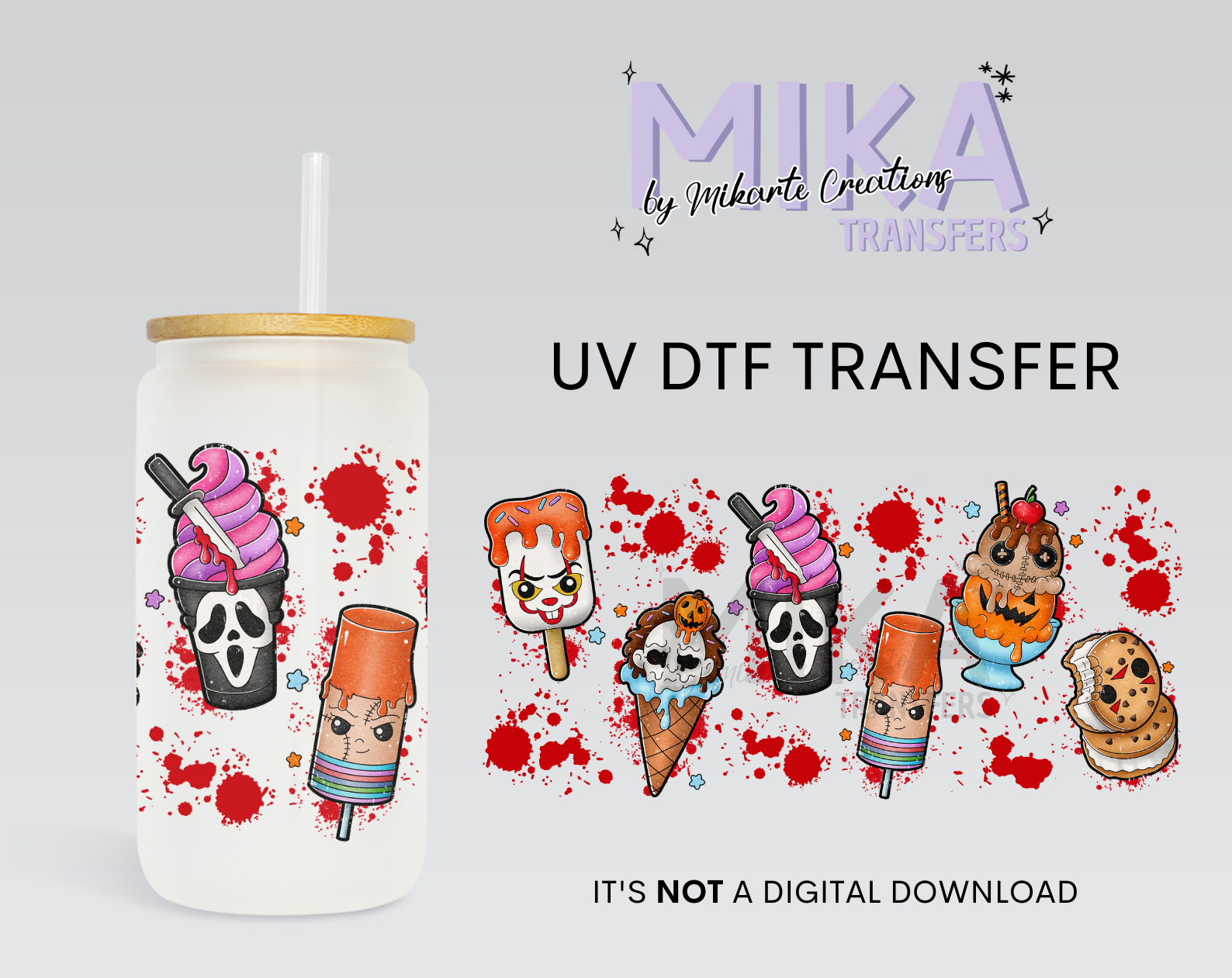 Horror Ice Cream | UV DTF Wrap