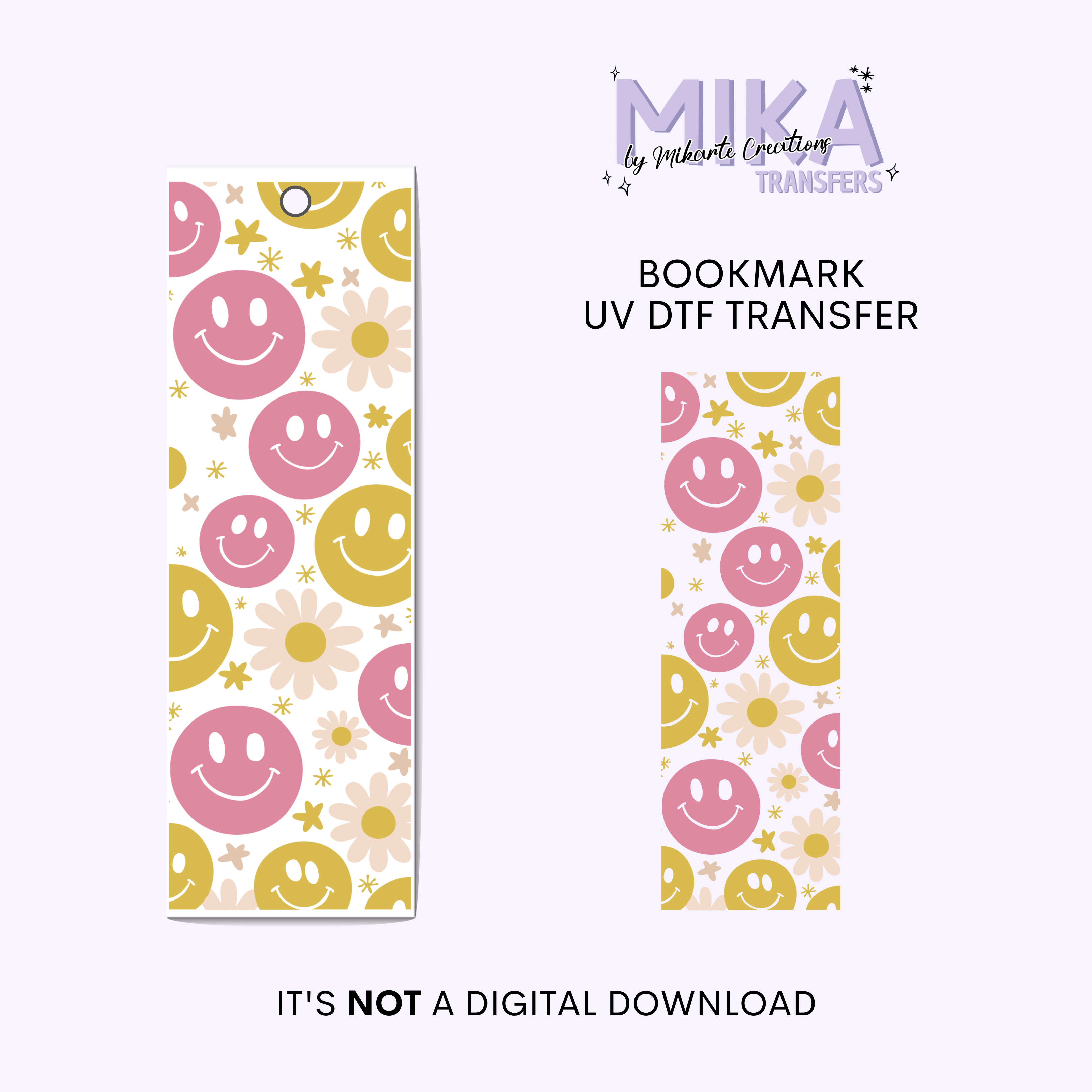 Happy Face | Bookmark UV DTF
