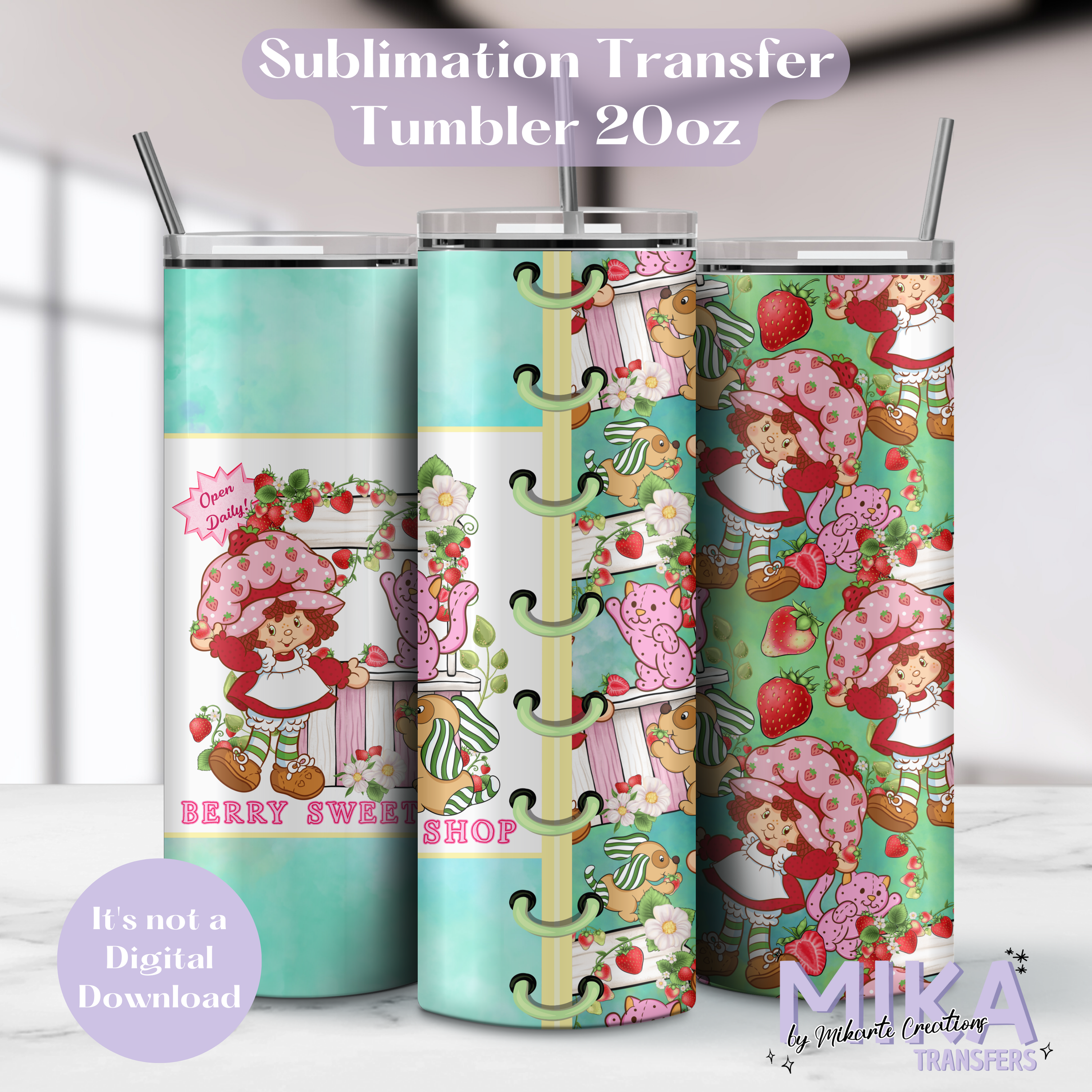 Berry Sweet | Transfer de sublimación para vaso