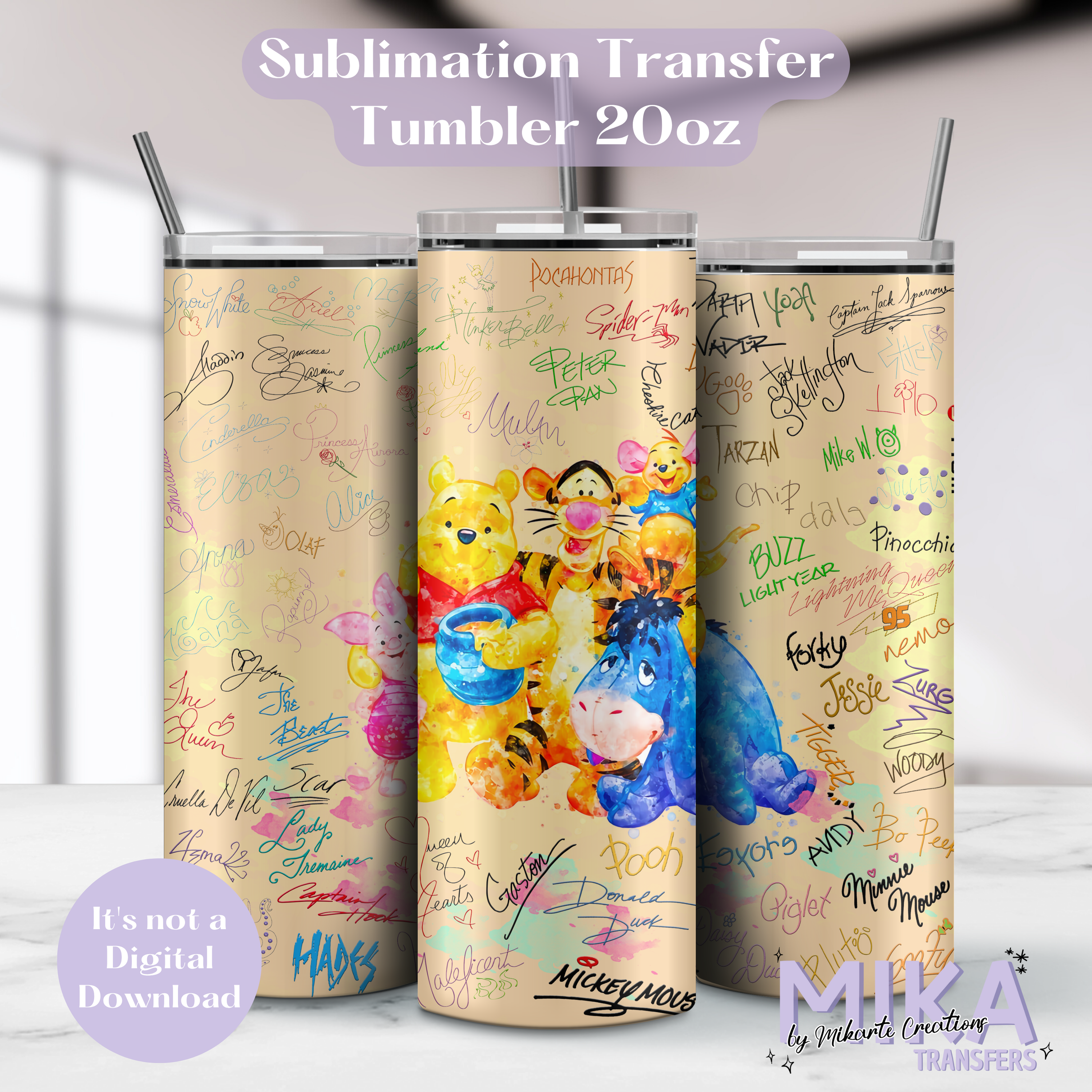 Oso y amigos | Transferencia de sublimación para vaso