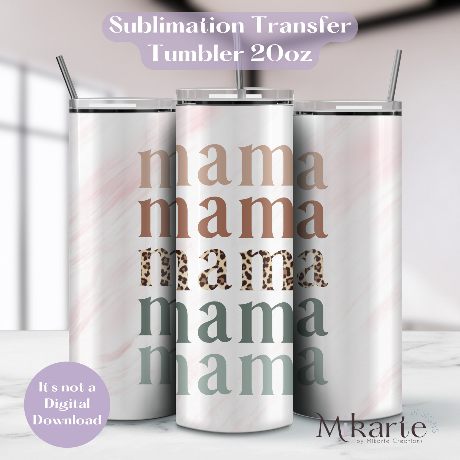 Mama Boho - Tumbler Sublimation Transfer
