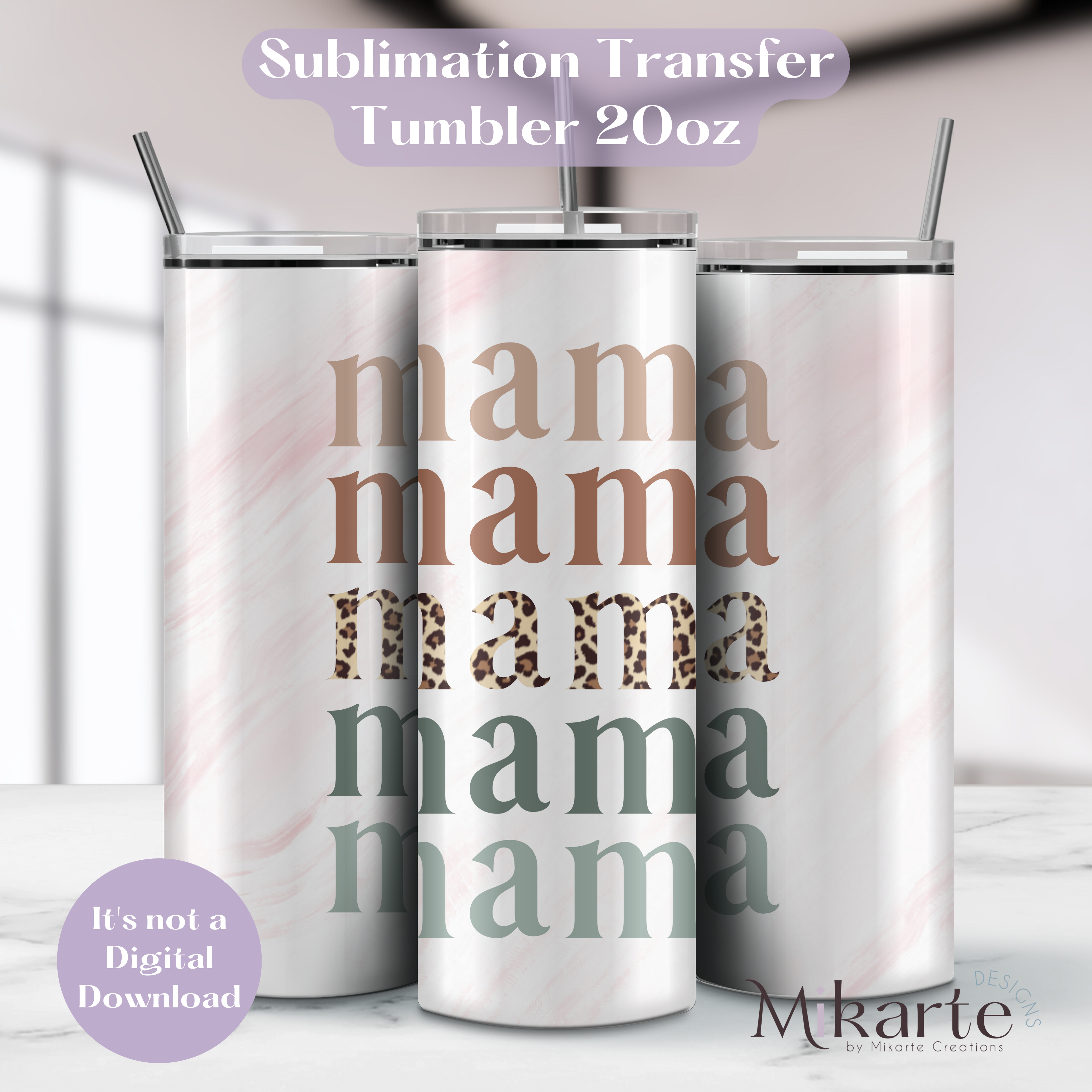 Mama Boho - Tumbler Sublimation Transfer