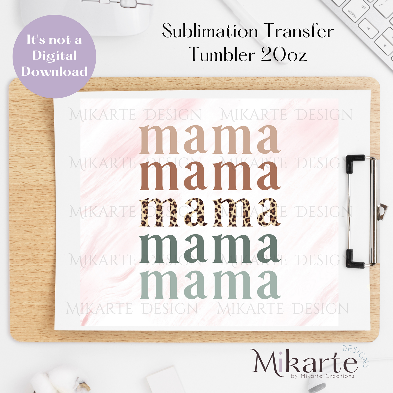 Mama Boho - Tumbler Sublimation Transfer