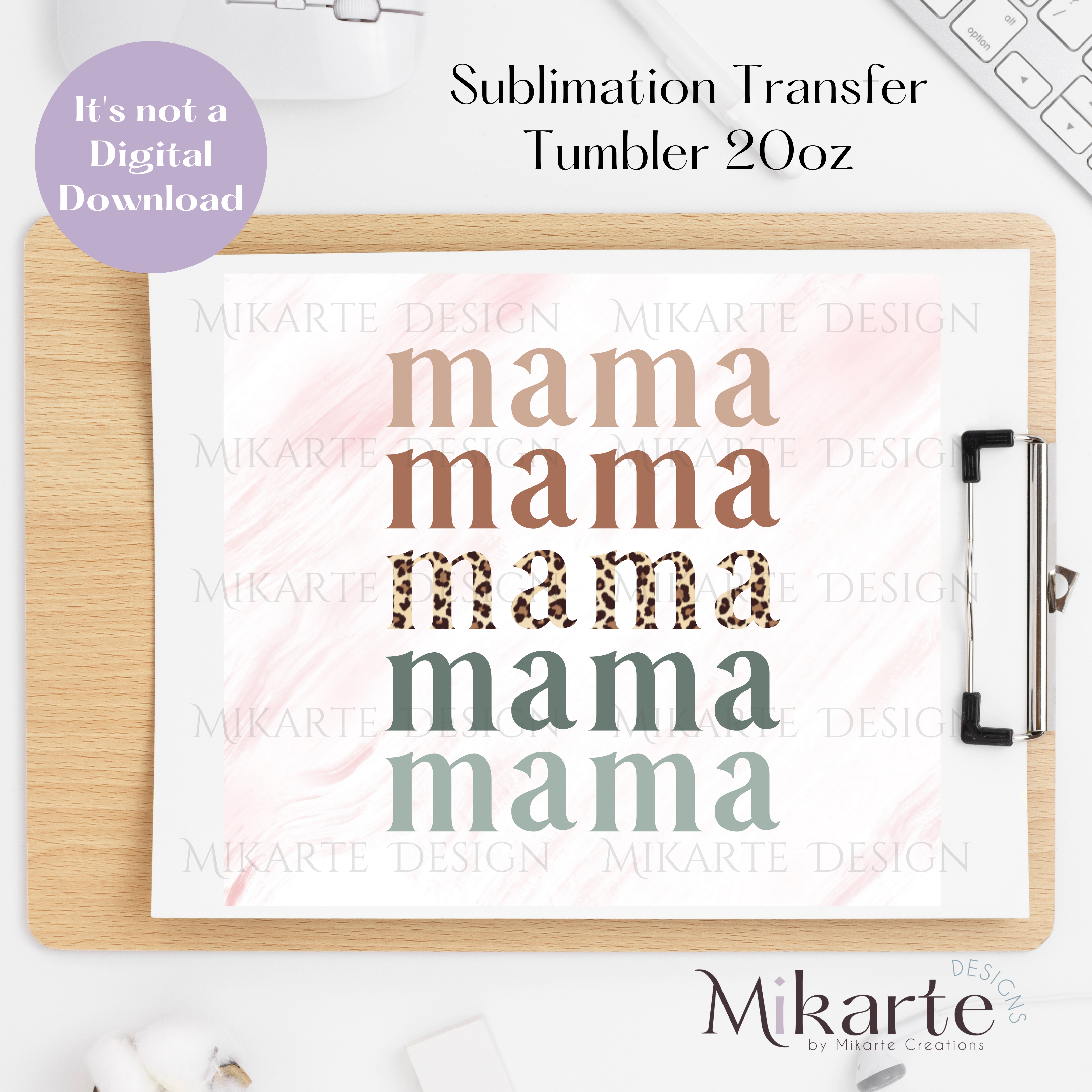 Mama Boho - Tumbler Sublimation Transfer