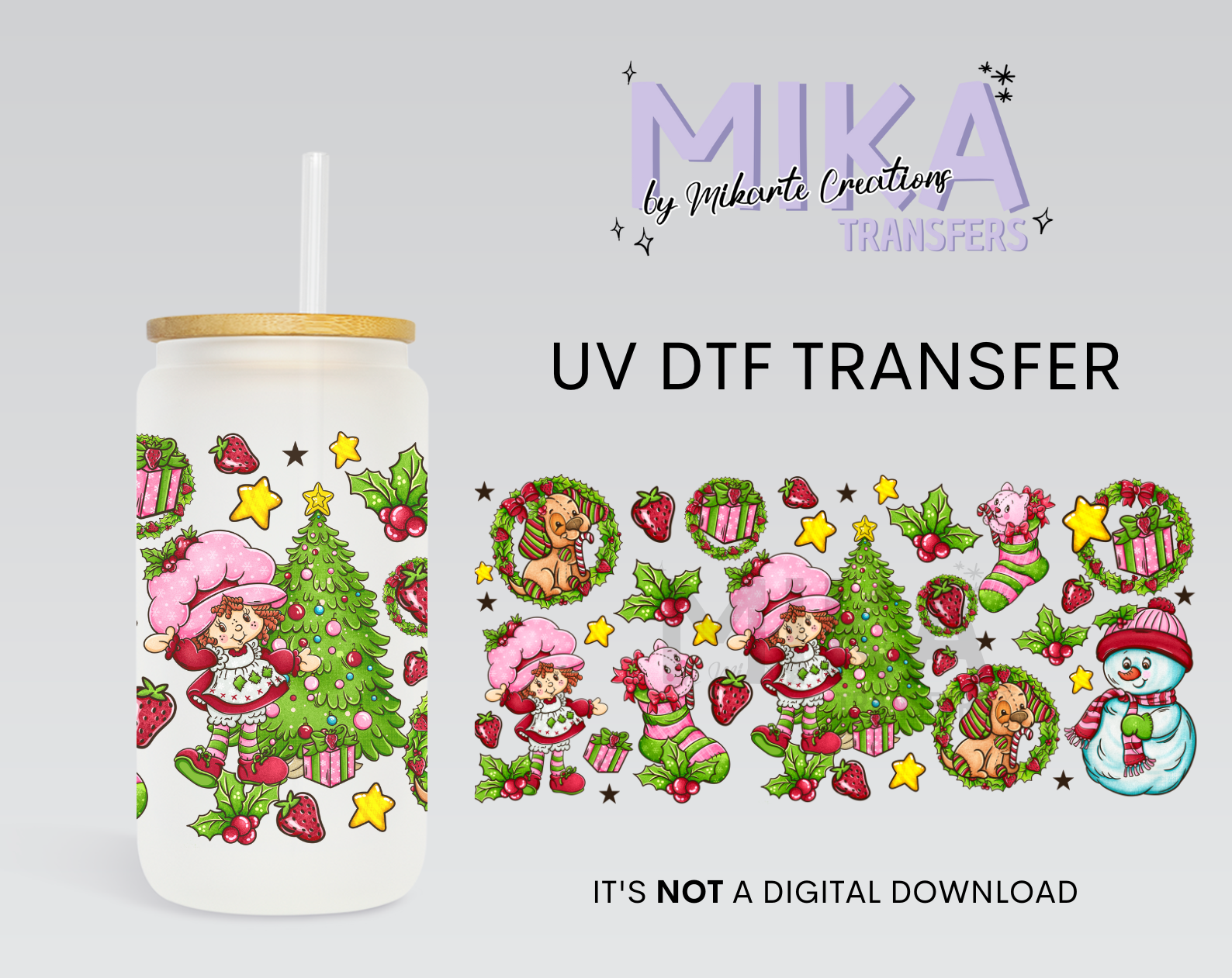 Berry Christmas | UV DTF Wrap