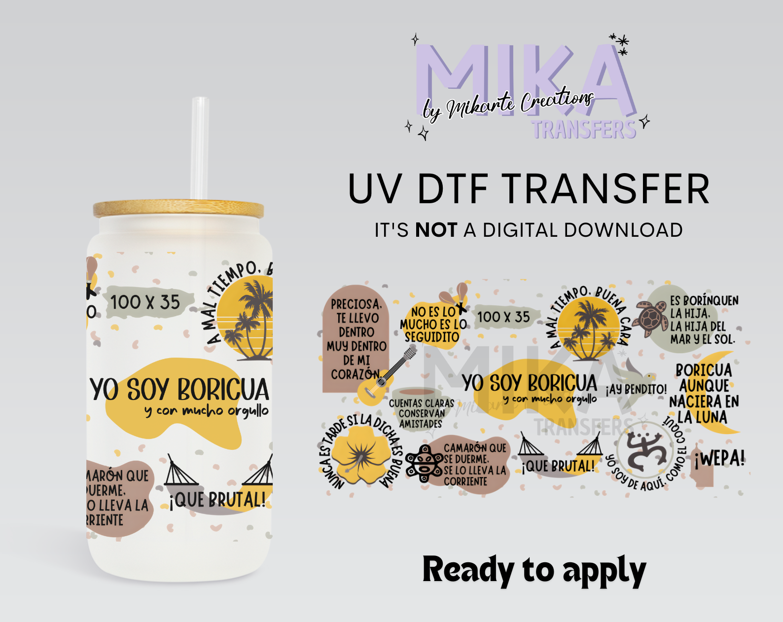 Yo soy Boricua | UV DTF