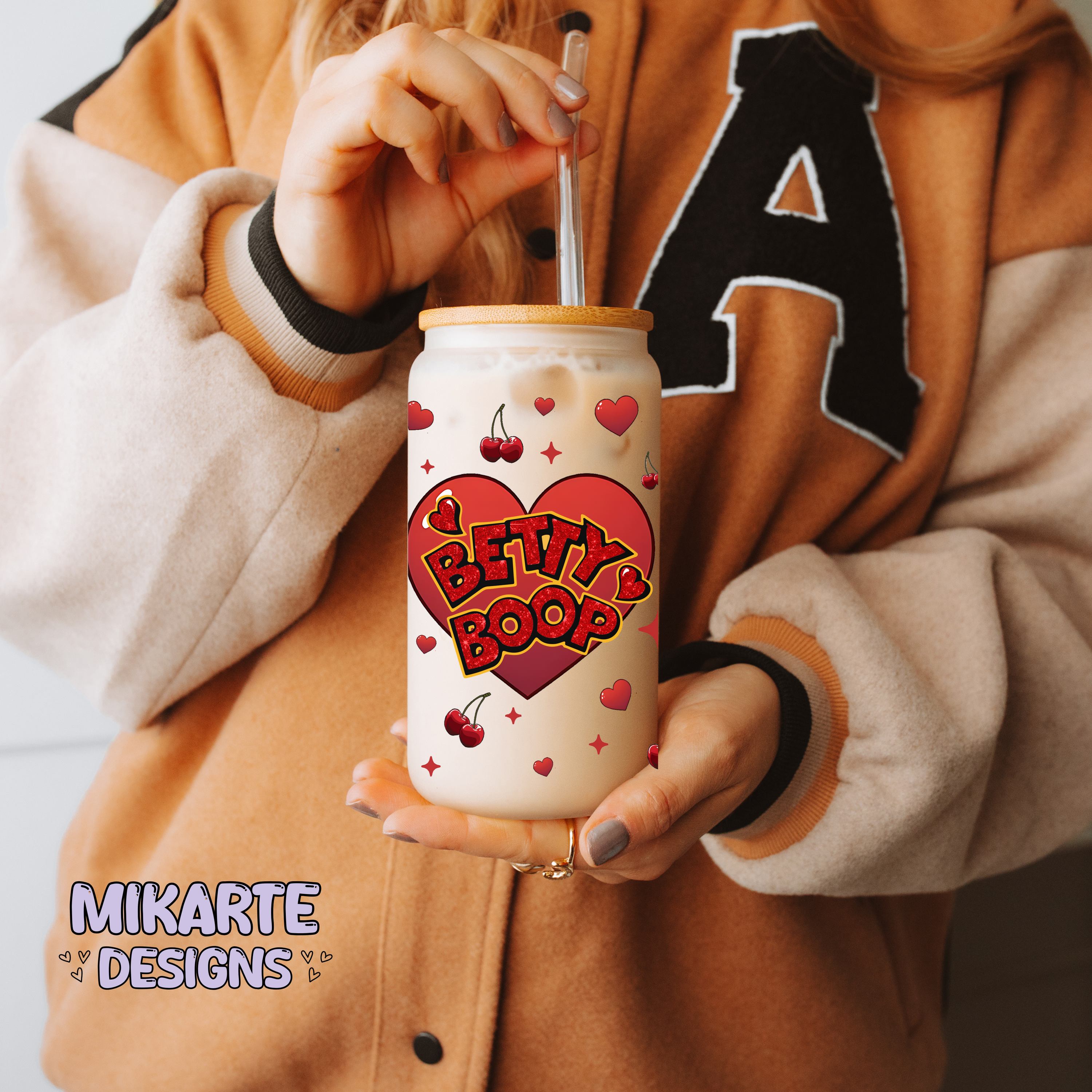 Chica Pequeña | Diseño Digital PNG de Vaso de Vidrio de 16oz