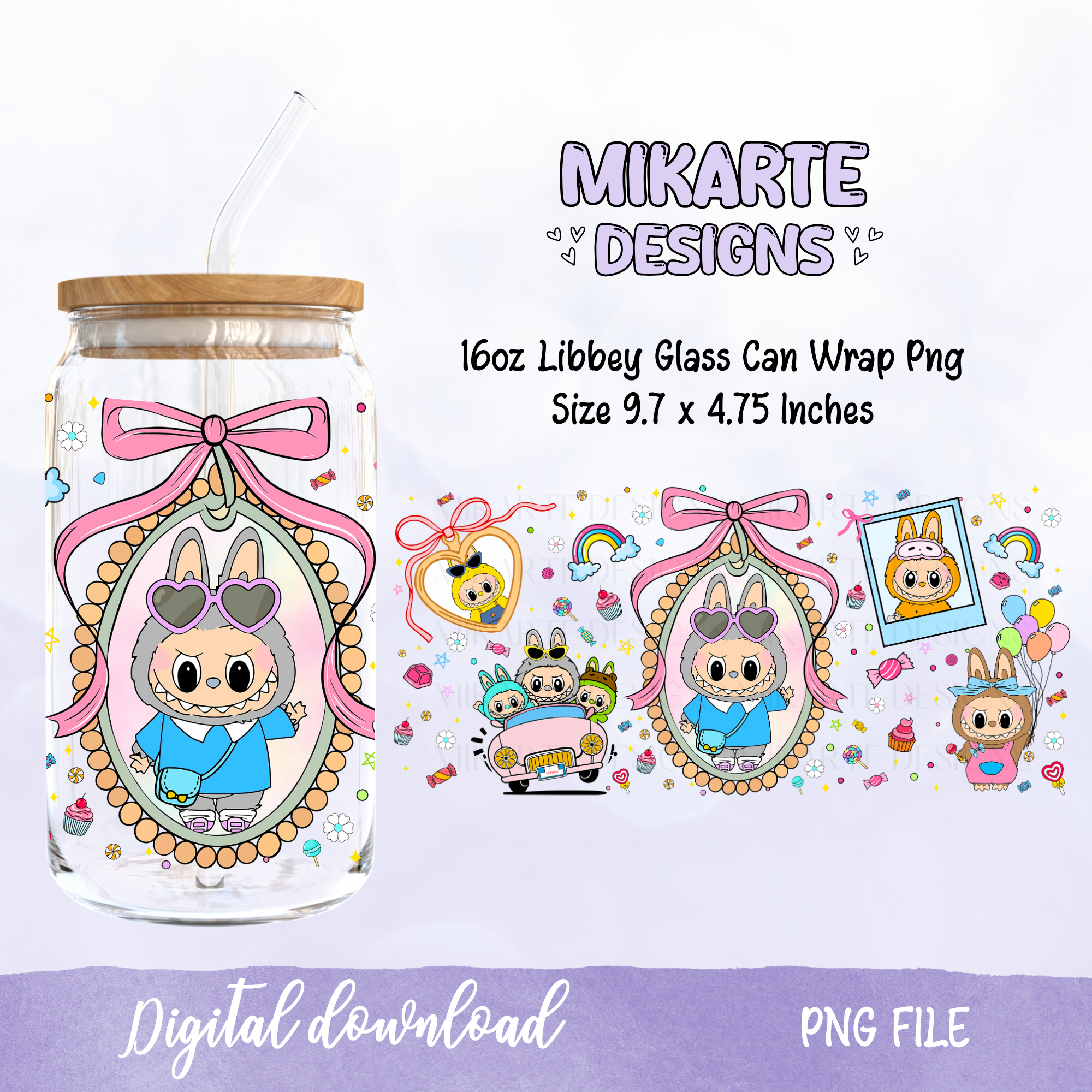 BB | 16oz Glass Can PNG Digital Design