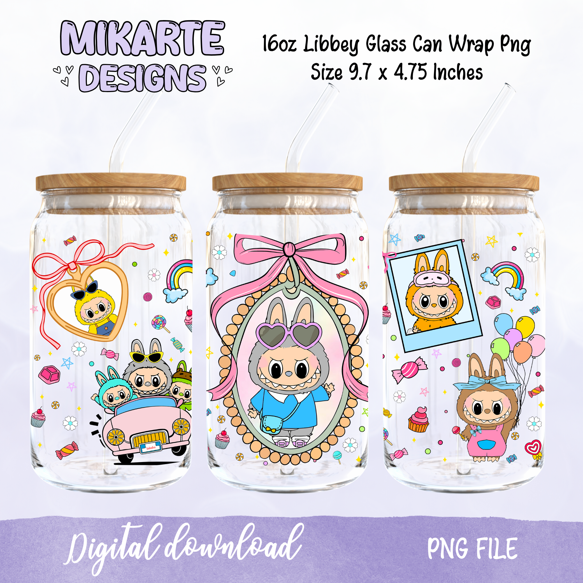 BB | 16oz Glass Can PNG Digital Design