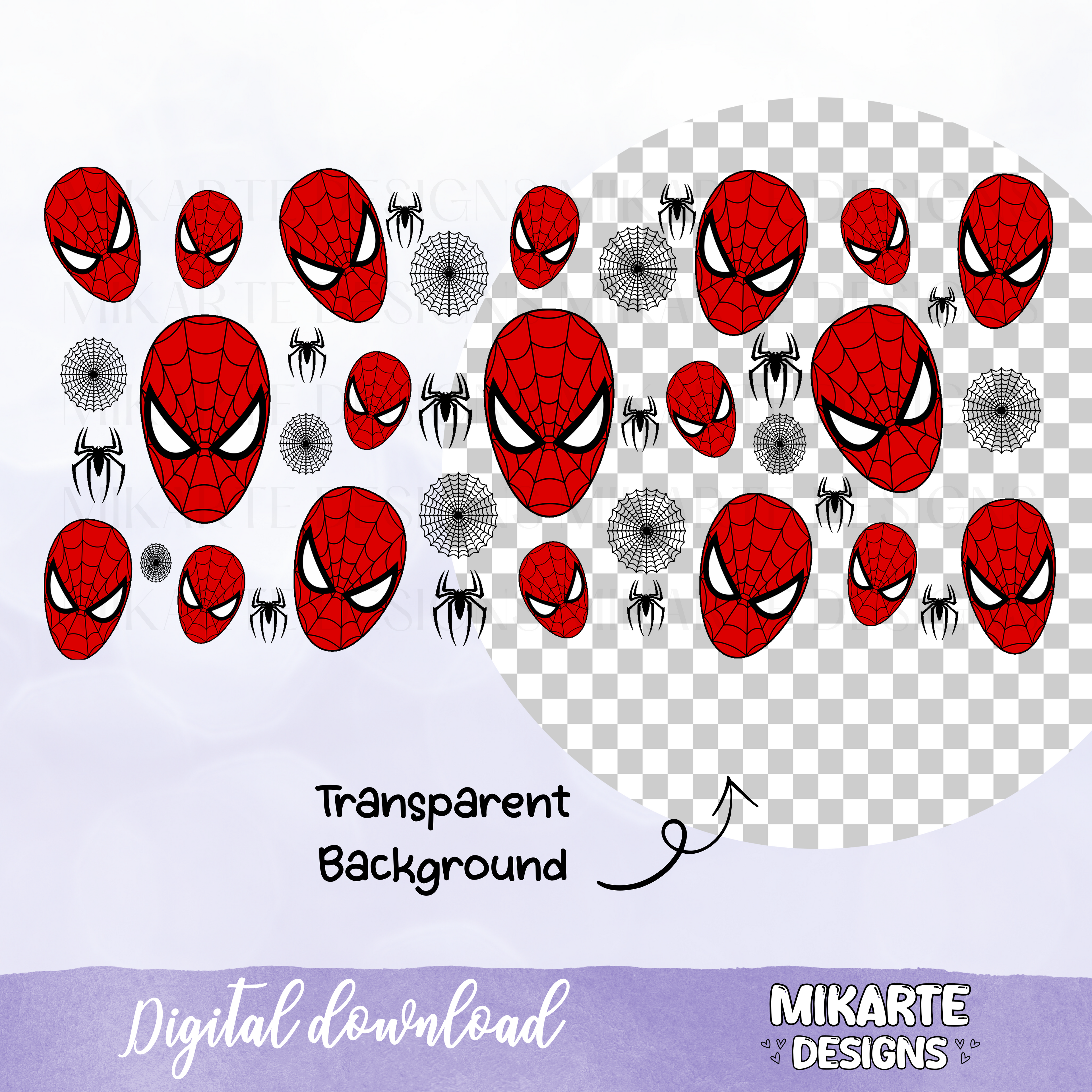 Spider | 16oz Glass Can PNG Digital Design