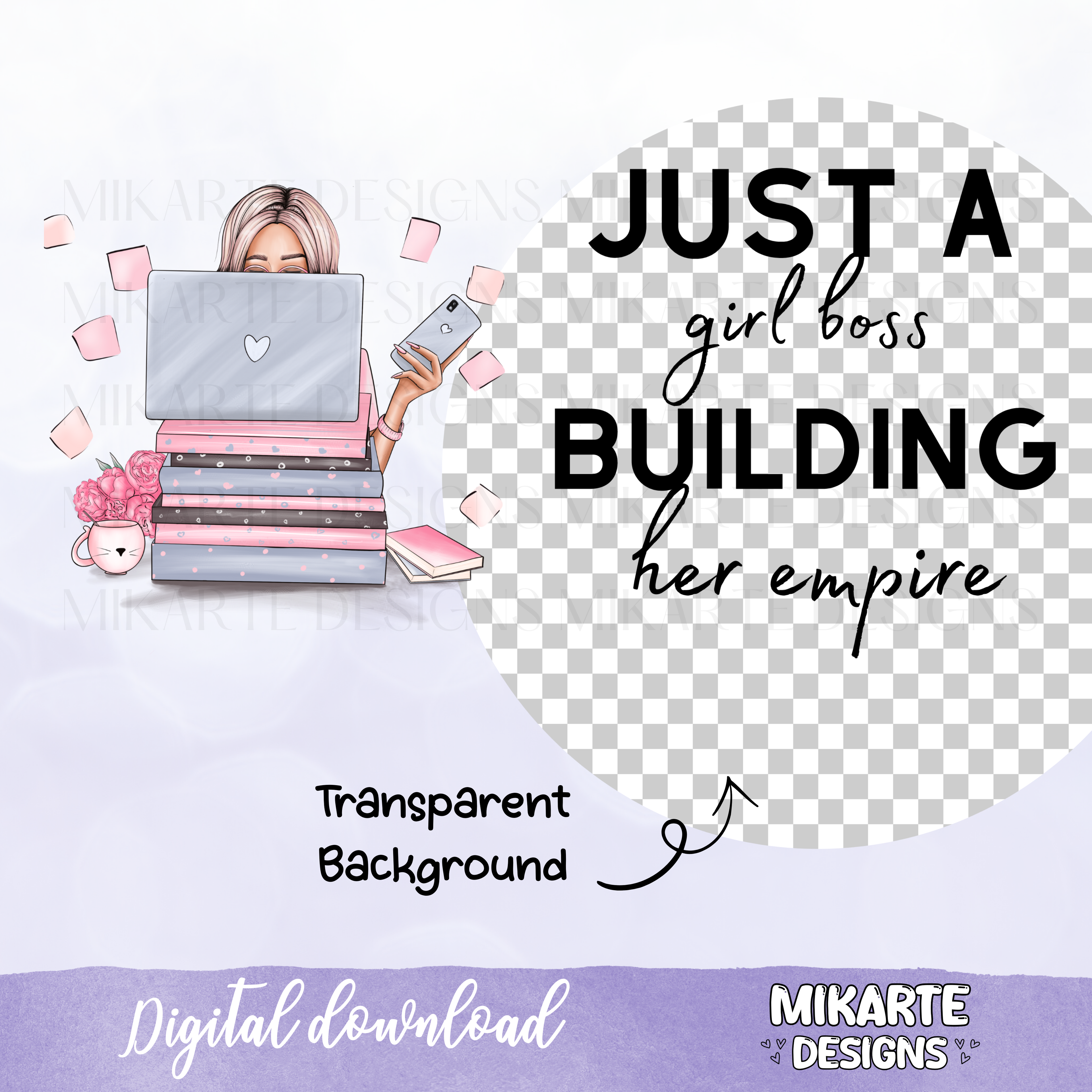Just a Girl Boss... | 16oz Glass Can PNG Digital Design