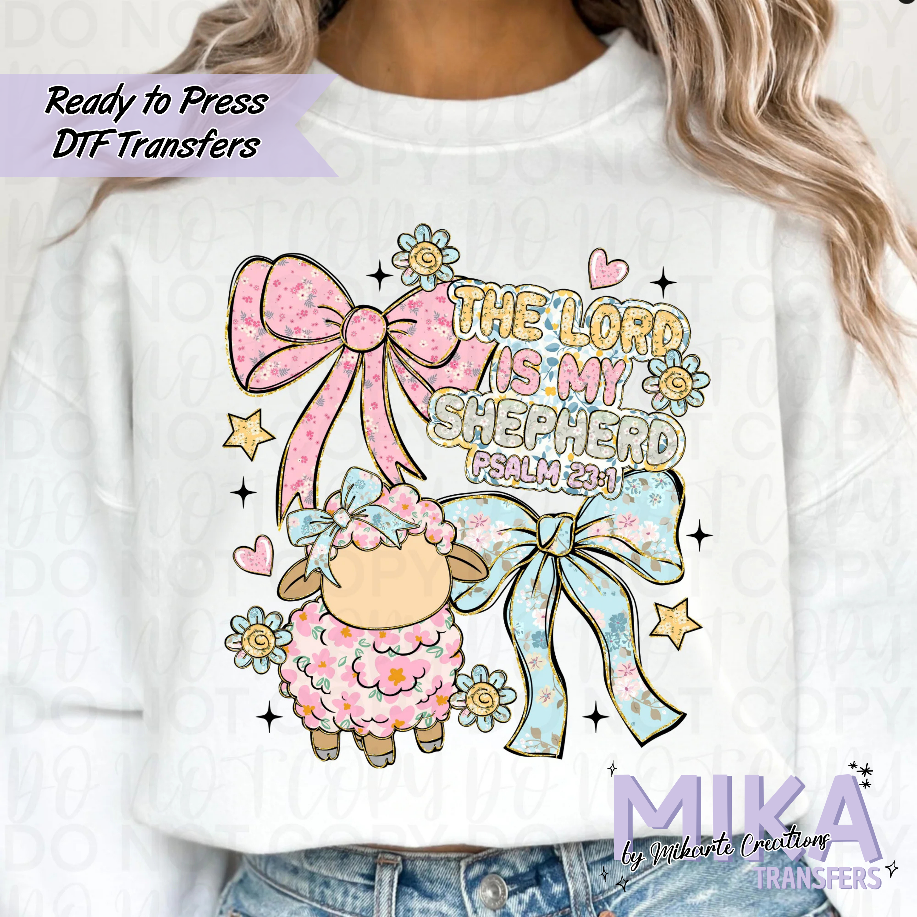 The Lord is My Shepherd Coquette | DTF transfers