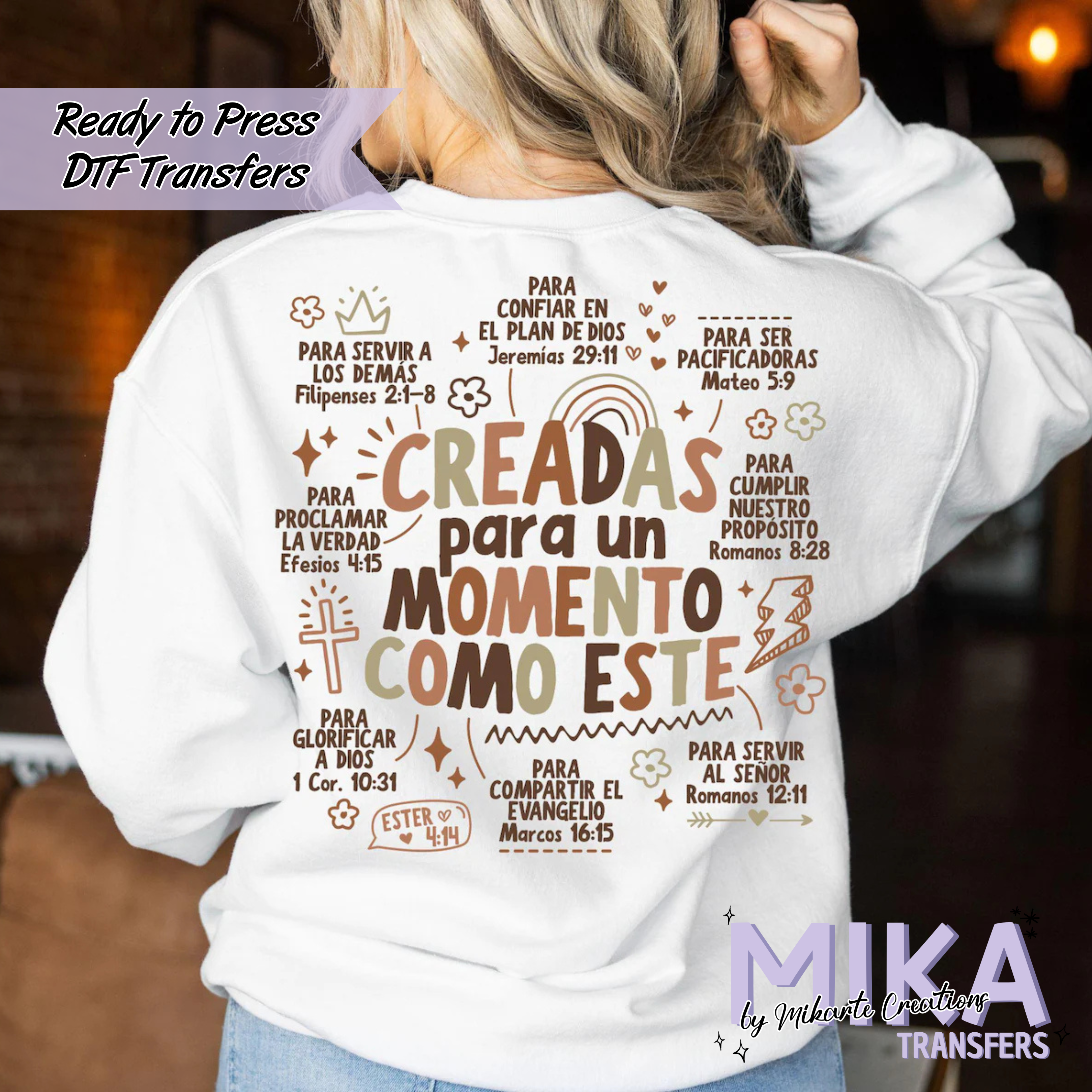 Creada Para Momentos como este | DTF transfers