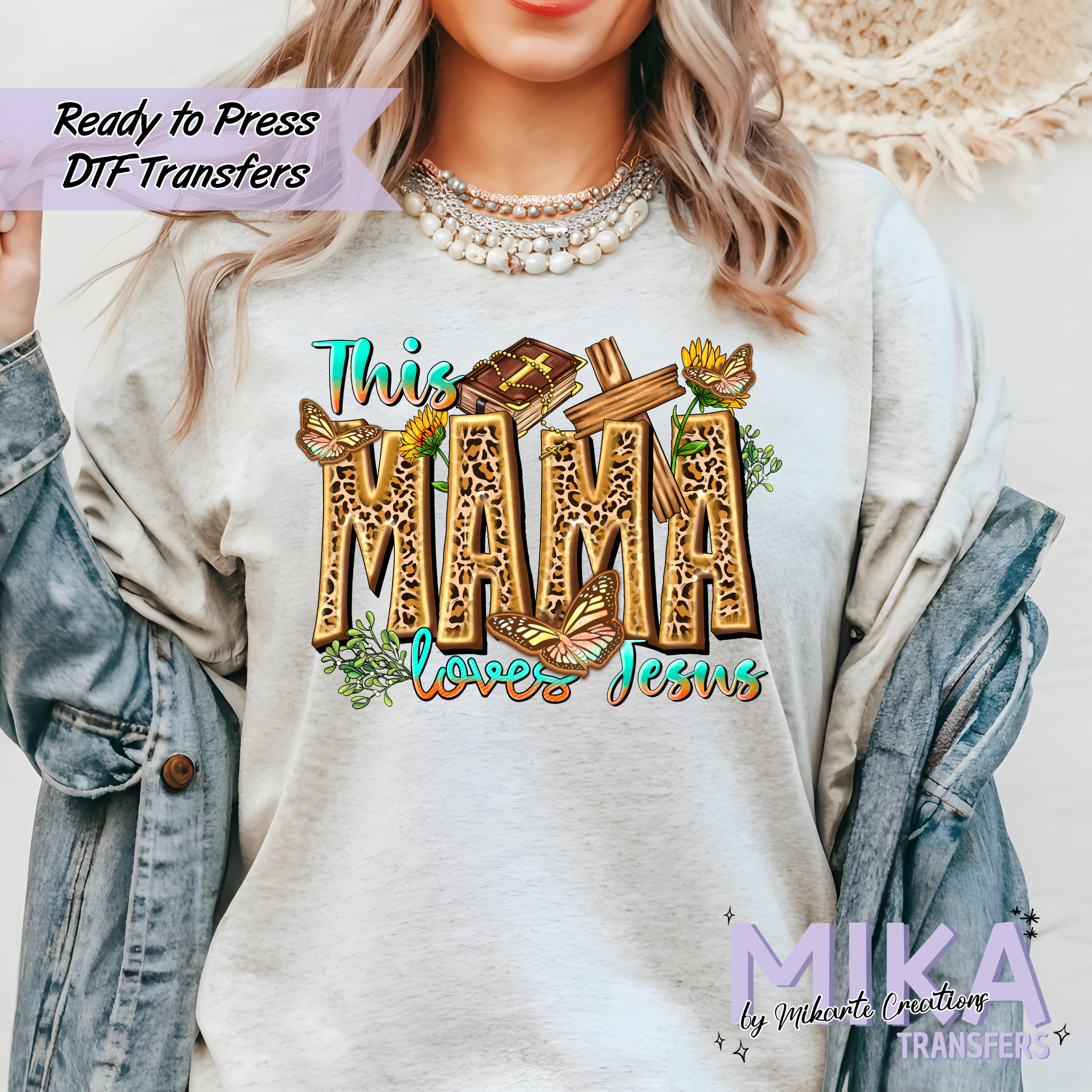 This Mama Loves Jesus | DTF transfers